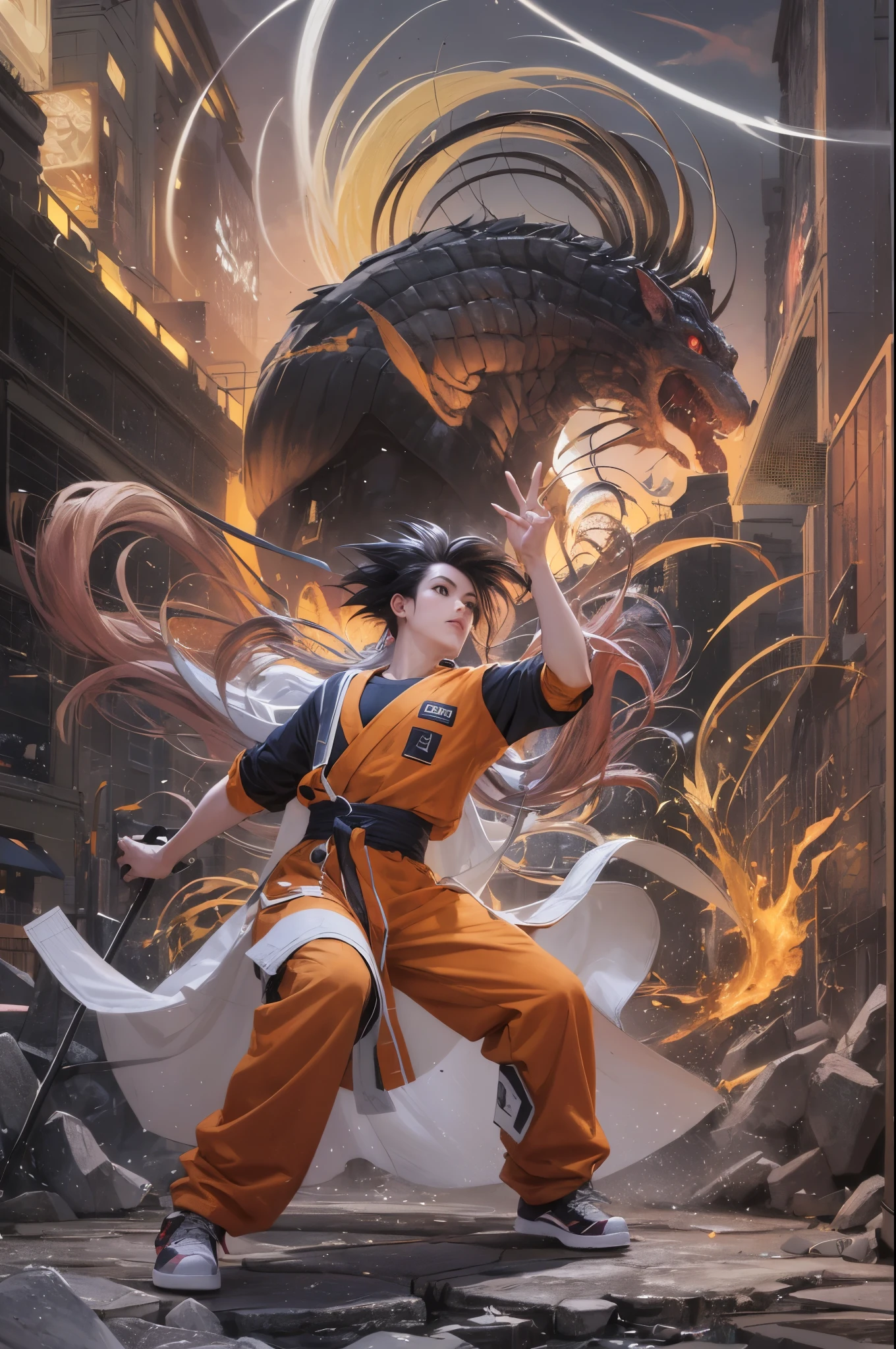 "Could you create a character representing the fusion of Goku, with Minato uzumaki --auto --s2