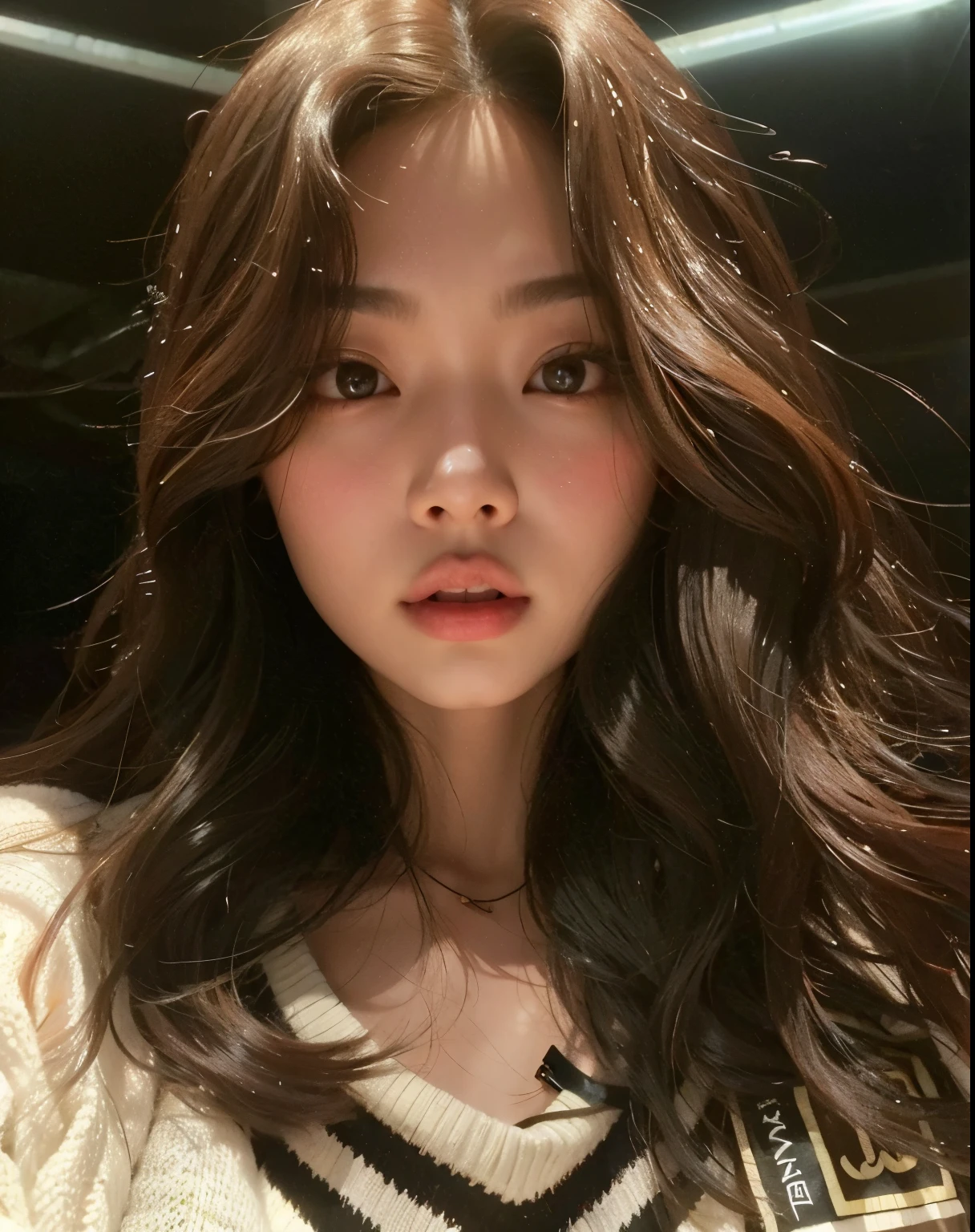 a close up of a woman with long hair and a sweater, jennie blackpink, Parque Ji-min, Lee Ji-eun, Lee Ji - Eun, Heonhwa Choe, Jaeyeon Nam, Dom Yunjoo, Shin min jeong, Jinyoung Canela, Hwang SE - EM, TaeJune Kim, jossi do blackpink, kwak ji jovem