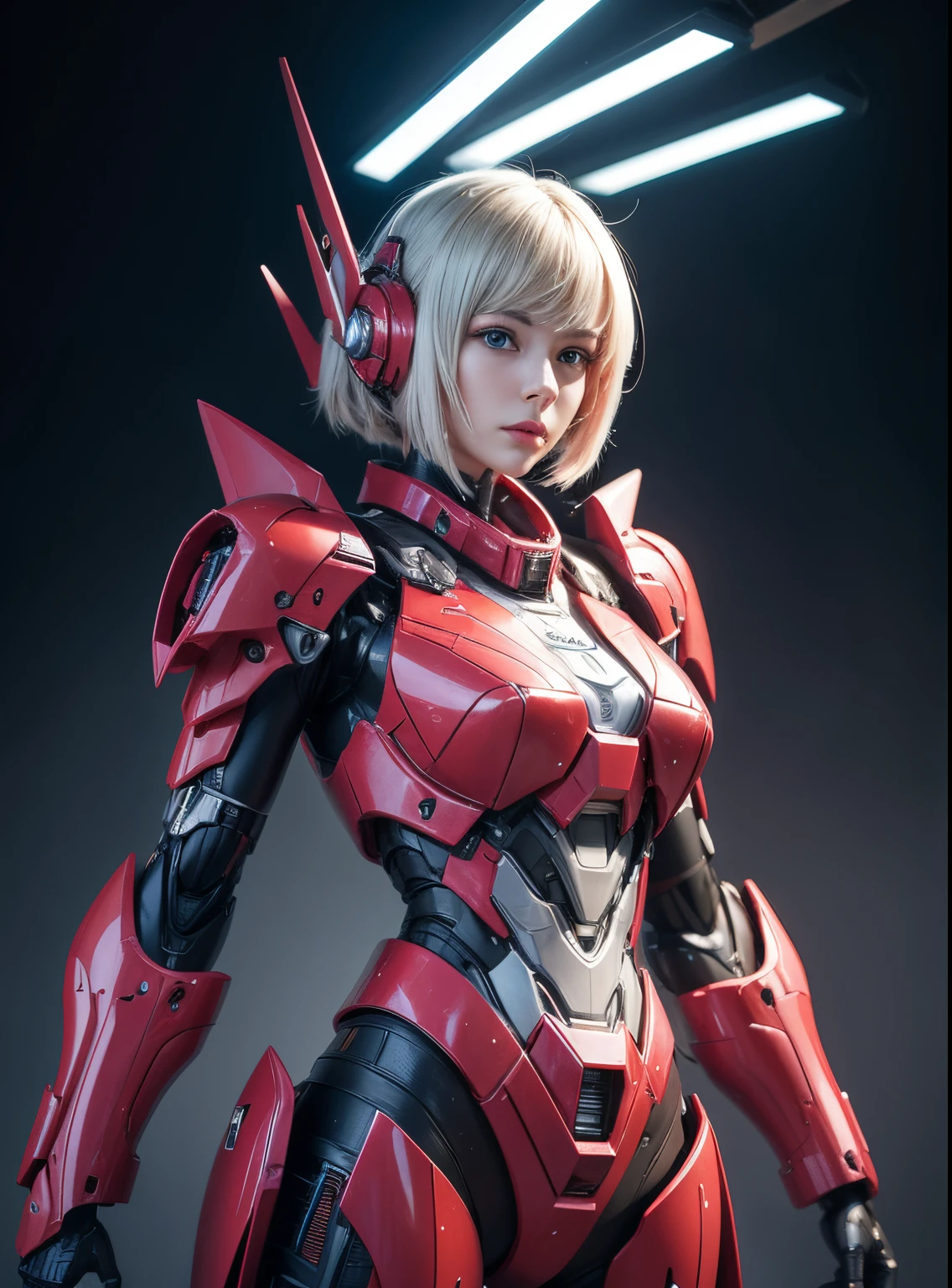 Textured skin, Super Detail, high details, High quality, Best Quality, hight resolution, 1080p, hard disk, Beautiful,(Elita One),beautiful cyborg woman,Mecha Cyborg Girl,Battle Mode,Girl with a Mecha Body,She wears a futuristic Transformers mech,Female Warrior,fully body photo