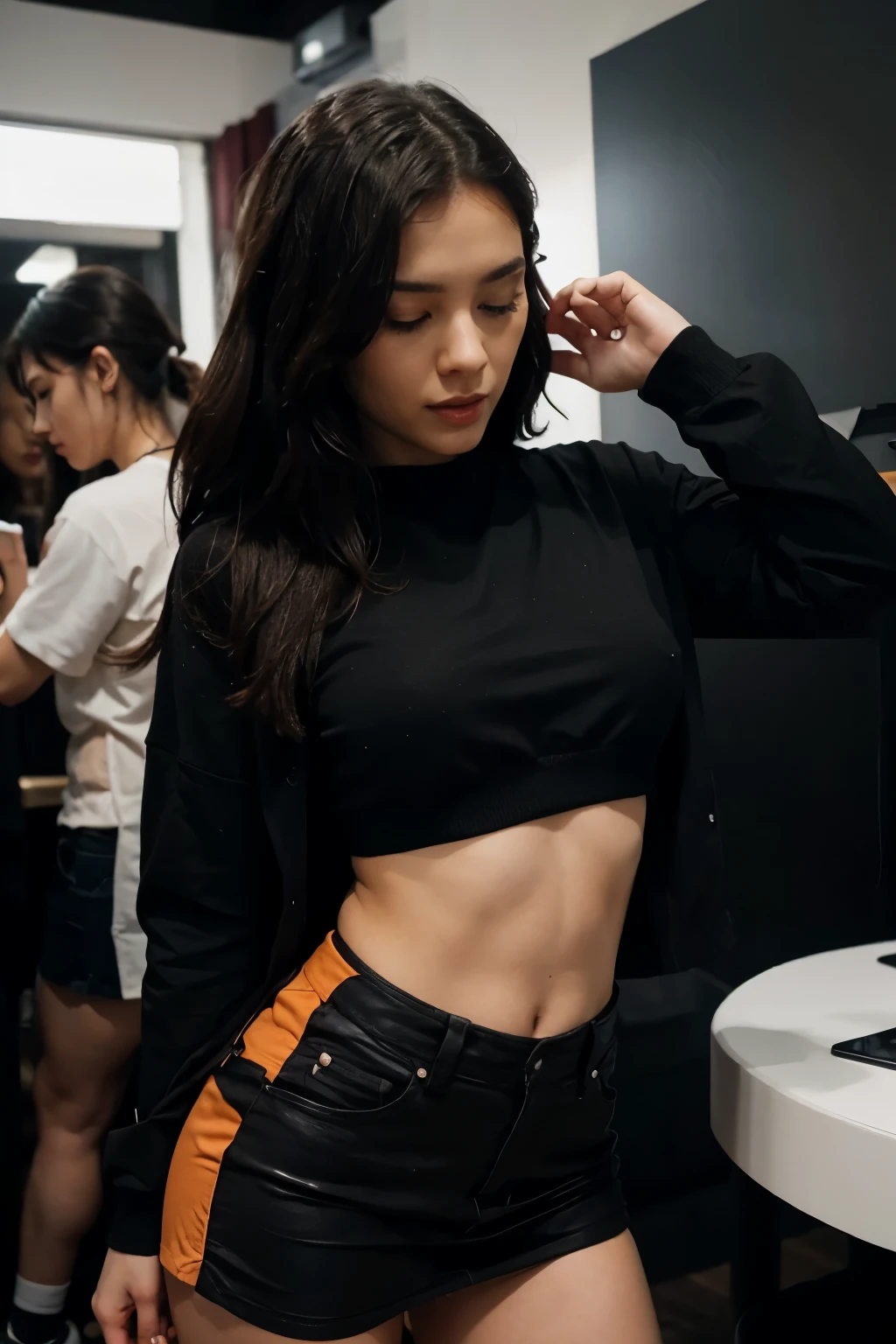with white shirt