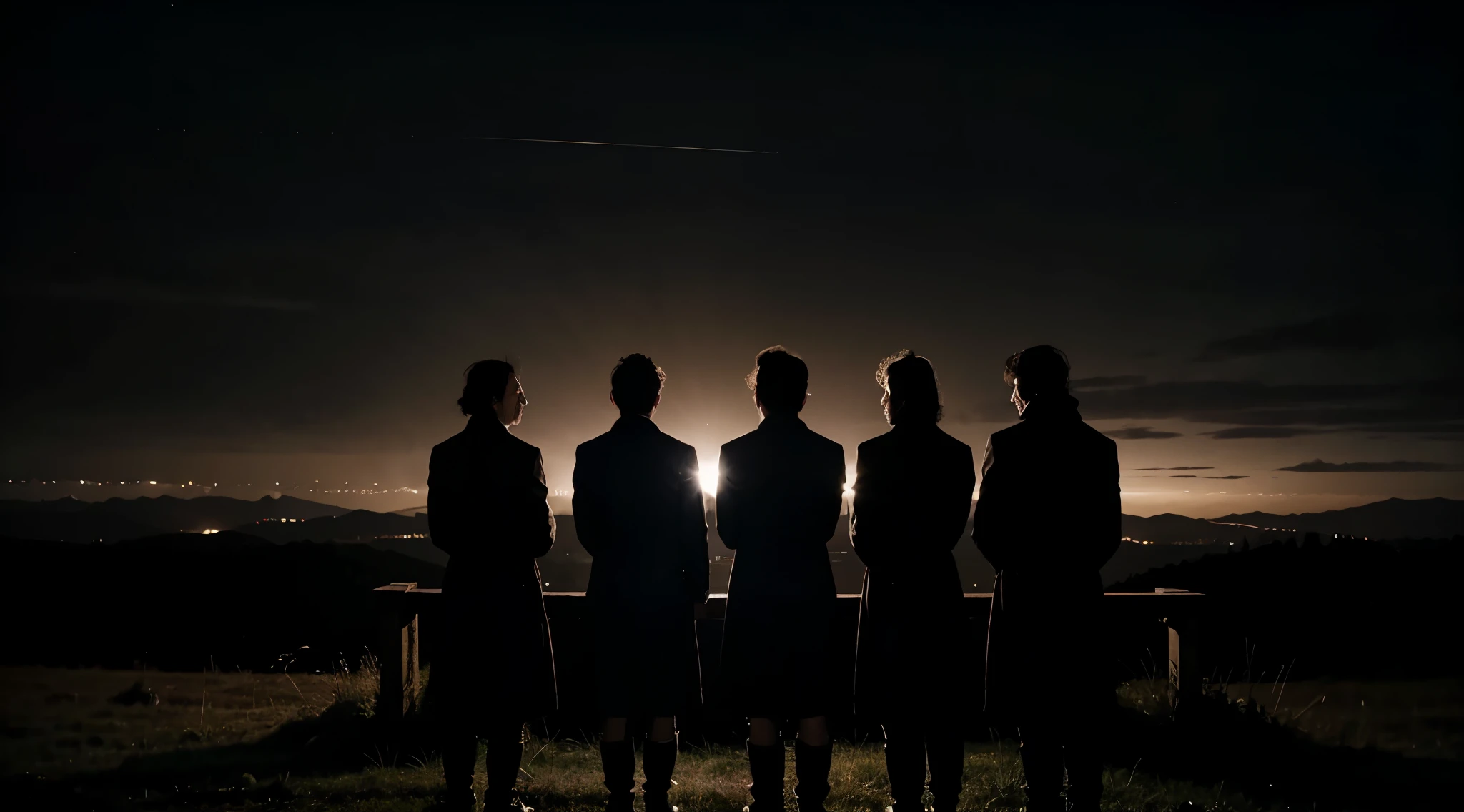 Scientists in 1780 observing a completely dark sky.