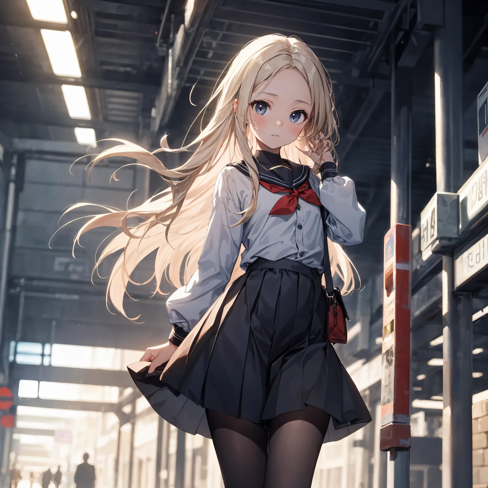 (Best Quality, 4K, 8K, hight resolution, masutepiece:1.2), Ultra-detailed, (cool and realistic,Photorealsitic:1.37), hight resolutionであり, anime moe art style, best anime 8K konachan wallpaper, Pixiv Contest Winner, Perfect Anatomy, Ultra-detailed細なスキン,BREAK,(Draw a girl sleepily walking to school. ),BREAK, 1girl in, (Solo,Lori,child,13years:1.3),Full limbs, complete fingers, a junior high school student, Androgynous attraction, Eros is fleeting, (Parted hair in the middle),Very short hair,Forehead, flat chest, Small butt, groin, Small eyes,Beautiful detailed black eyes, Well-proportioned iris and pupils, disgusted eye, hight resolution detailed hair, Sailor Uniform, Skirt, On the way to school. BREAK,Medium: Anime Art, Vibrant colors, Sharp Focus, Professional, Bokeh.
Lighting: Natural light shining a soft light on the girl, Create a warm and cozy atmosphere on your way to school..BREAK,Best lighting by famous artists, 8K,Illustration,