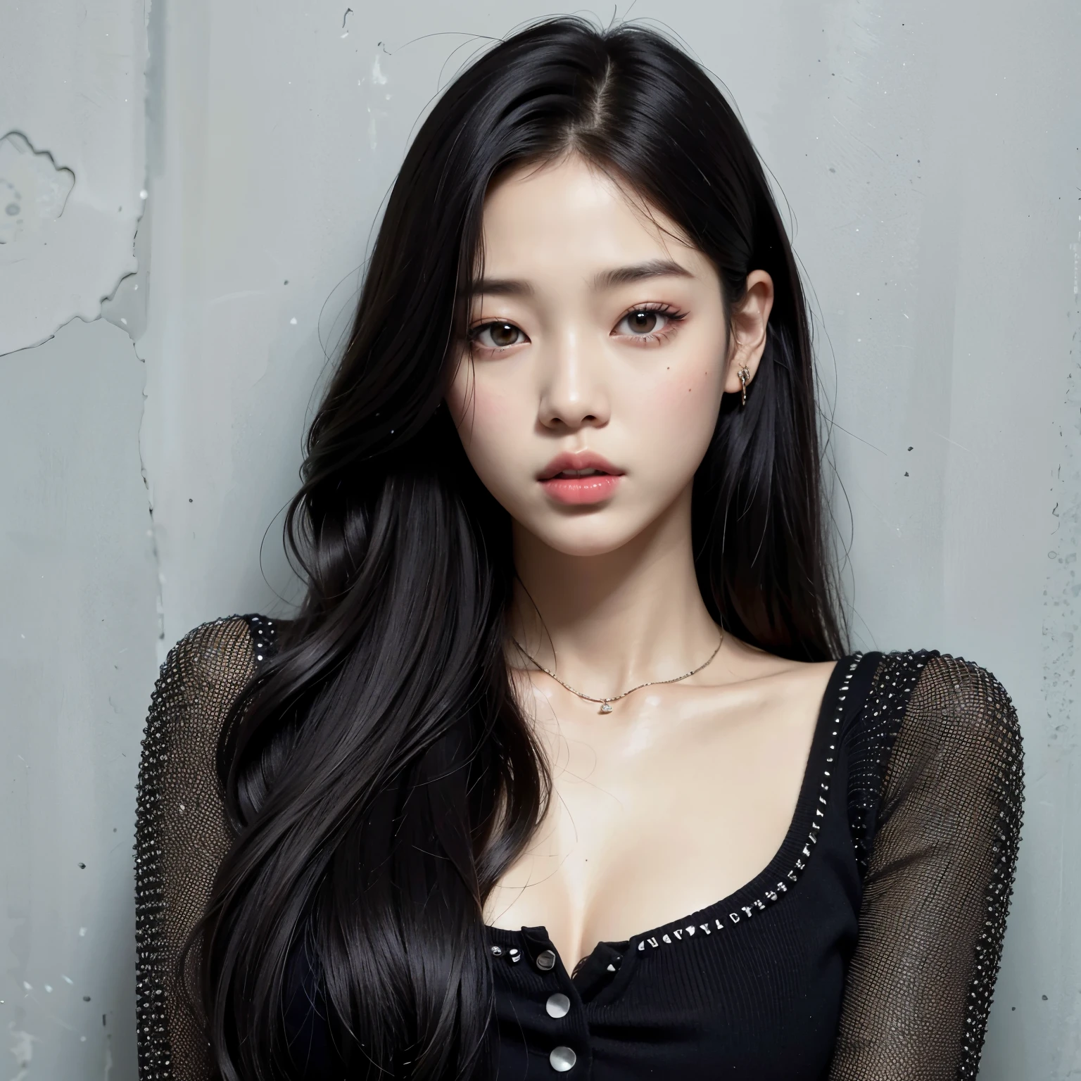 Un primer plano de una mujer con cabello largo y negro con una blusa negra, Blackpink Jennie, portrait of Jossi de Blackpink, portrait of female Ídolo coreano, Jaeyeon Nam, Chica coreana, Hermosa mujer surcoreana, Hermosa joven coreana, Retrato de Kpop Idol, Hermosa joven coreana, Jossi de Blackpink, Jinyoung Shin, Artista coreano, Ídolo coreano