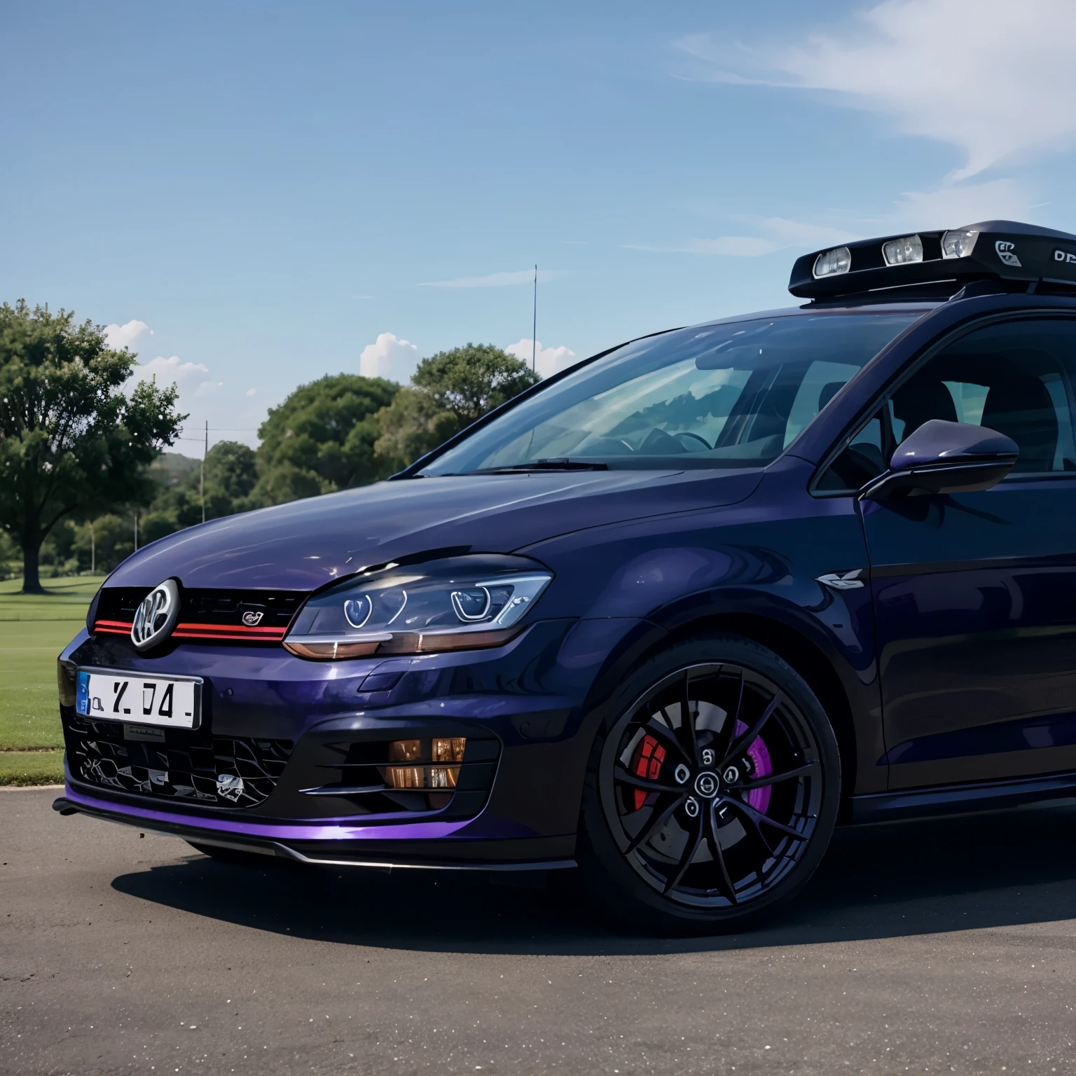 Golf 5 gti black with violet details
