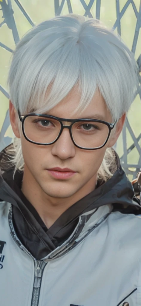 Best quality, masterpiece, ultra high res, (photorealistic:1.4), raw photo, man, white hair, white eyes, detailed eyes and face, white suit, dynamic lighting, in the dark, deep shadow, low key, cowboy shot full-lenght body