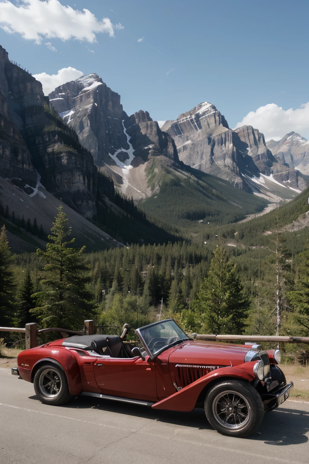 create animage based on the canadian rockies realistic photo without a person