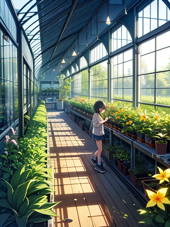 ​masterpiece:1.4, 1girl in,In a greenhouse nestled quietly in the deep forest、One gardener々is passionate about。The owner of this greenhouse、I take care of special magical plants that can&#39;t be found anywhere else.。This plant is、Although she usually has a plain appearance,、At night, it reveals its true beauty。

When night comes、A faint glow begins to appear from the leaves of the plants.、Eventually, the light will move to the fruit.。The fruit has a strange shape、Each one illuminates the greenhouse like a small lamp.。The color of the light changes quietly、sometimes deep purple、sometimes bright blue、sometimes turns into a warm orange。This fantastic sight、Like a star floating in the night sky々it seems like。