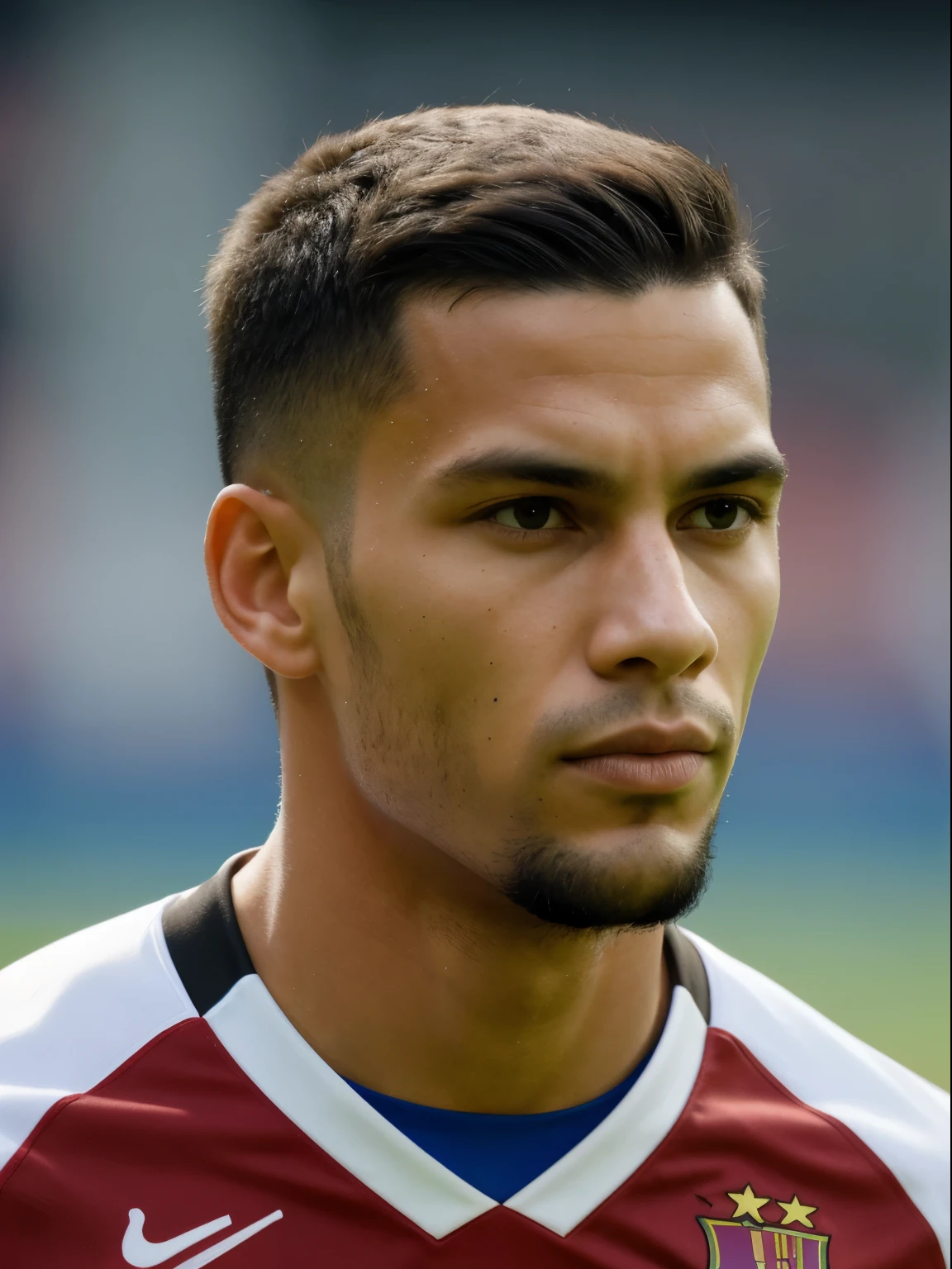 Male Soccer Player in Barcelona, rosto feio, indelicado, gangling, desajeitado