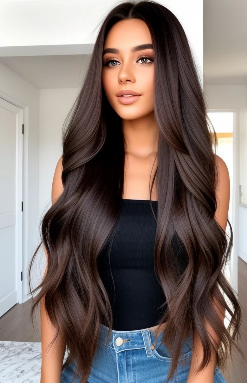 Beauty with long hair