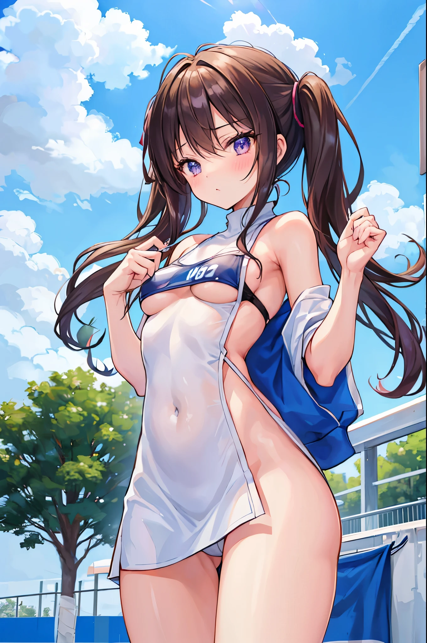 Whippy thighs、Soft thighs、track and field、small tits、This girl is so cute I want her to be my girlfriend、I like the tsundere feel