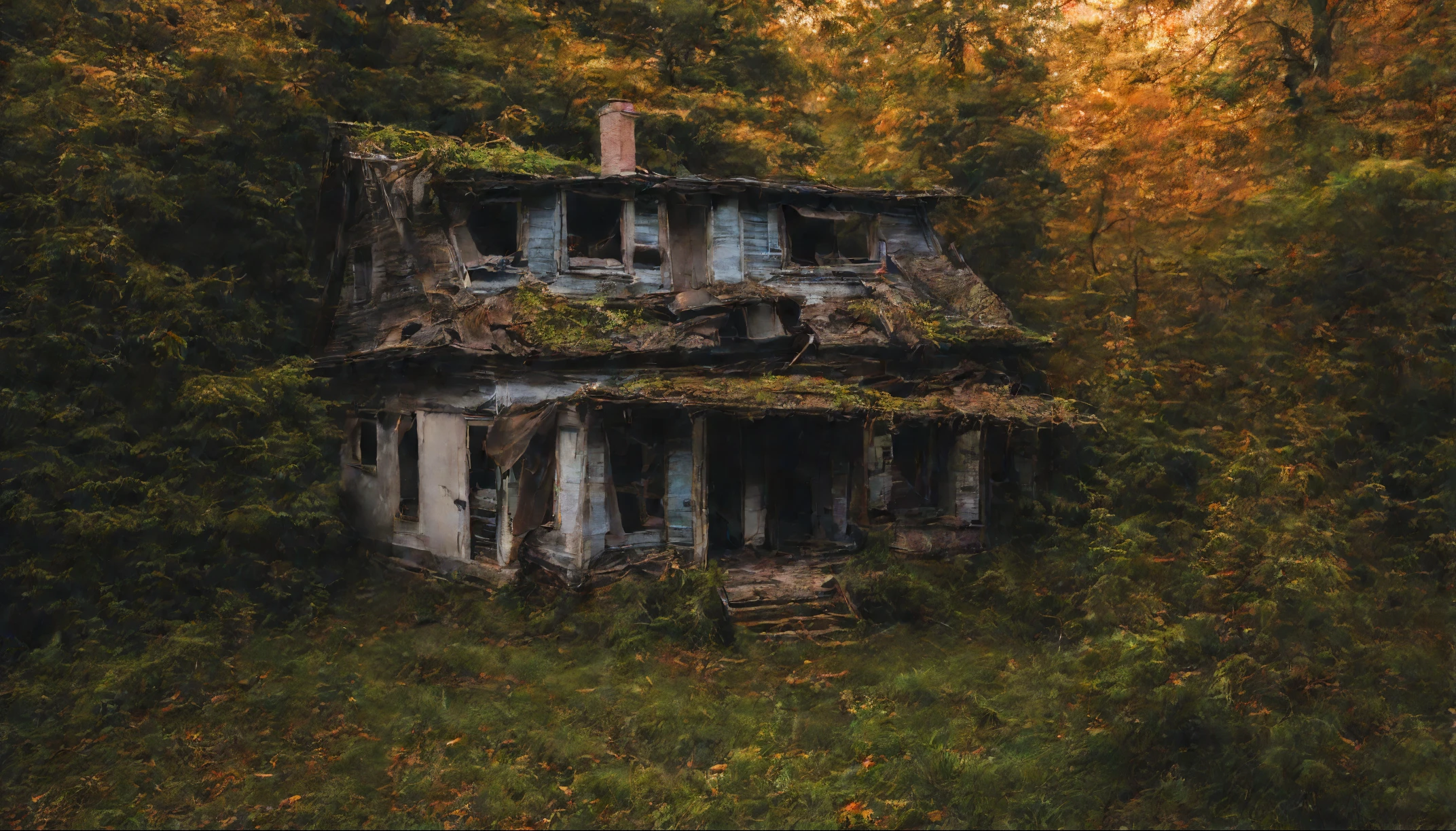 Abandoned house in the forest