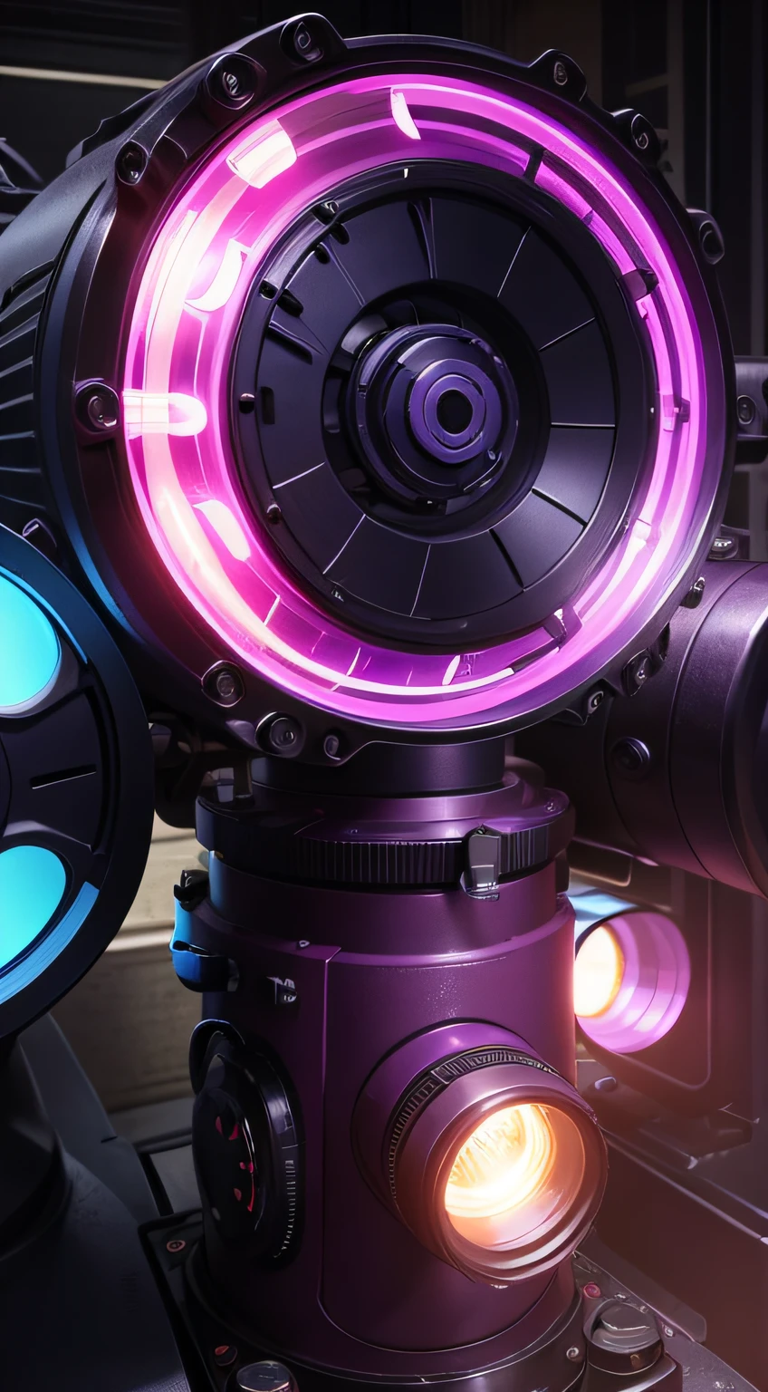 1 gear、arma、makina、steams、steampunc、telescopes、Background with、Fluorescent purple、Fluorescent pink、Fluorescent light blue