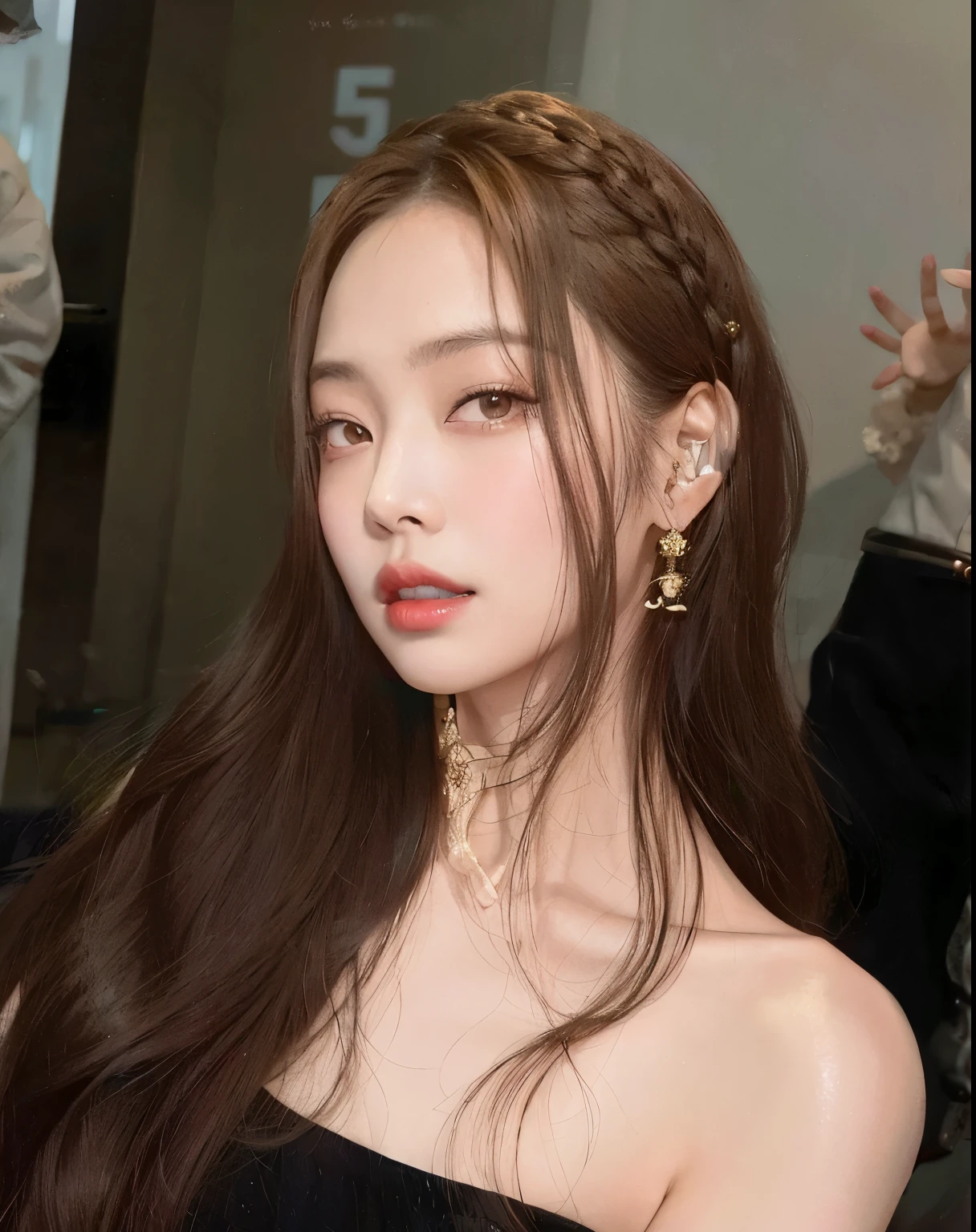 Asian woman with long brown hair and earrings, con el pelo largo, dilraba dilmurat, Heonhwa Choe, Hermosa mujer surcoreana, Hermosa joven coreana, ulzzang, Jaeyeon Nam, ilya kuvshinov con el pelo largo, Blackpink Jennie, Hermosa joven coreana, Lalisa Manobal, Chica coreana, Jinyoung Shin