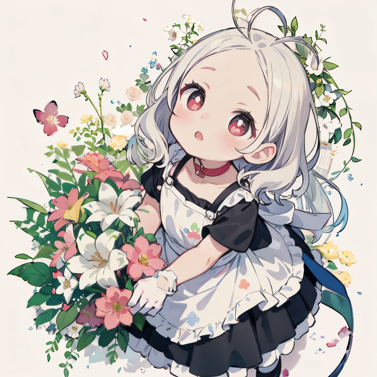 Midsummer flower garden background