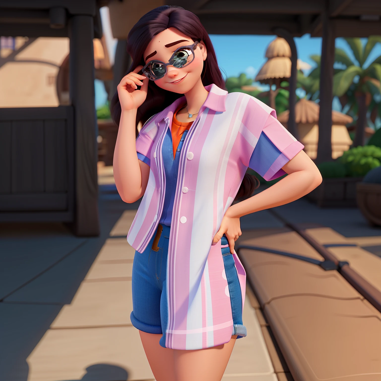 Uma mulher estilo disney pixar, alta qualidade, melhor qualidade