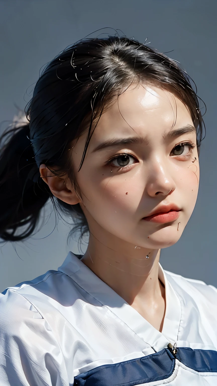 quality, 超高分辨率, (realisticlying: 1.4), 8K分辨率, (Woman in basketball uniform), (Random hair: 1.3), (realisticlying的头发: 1.2), (realisticlying的眼睛: 1.2), (beauitful face: 1.3), (), (Wet skin: 1.3),(dynamic angle:1.5),(Frowning),(Look from the front),