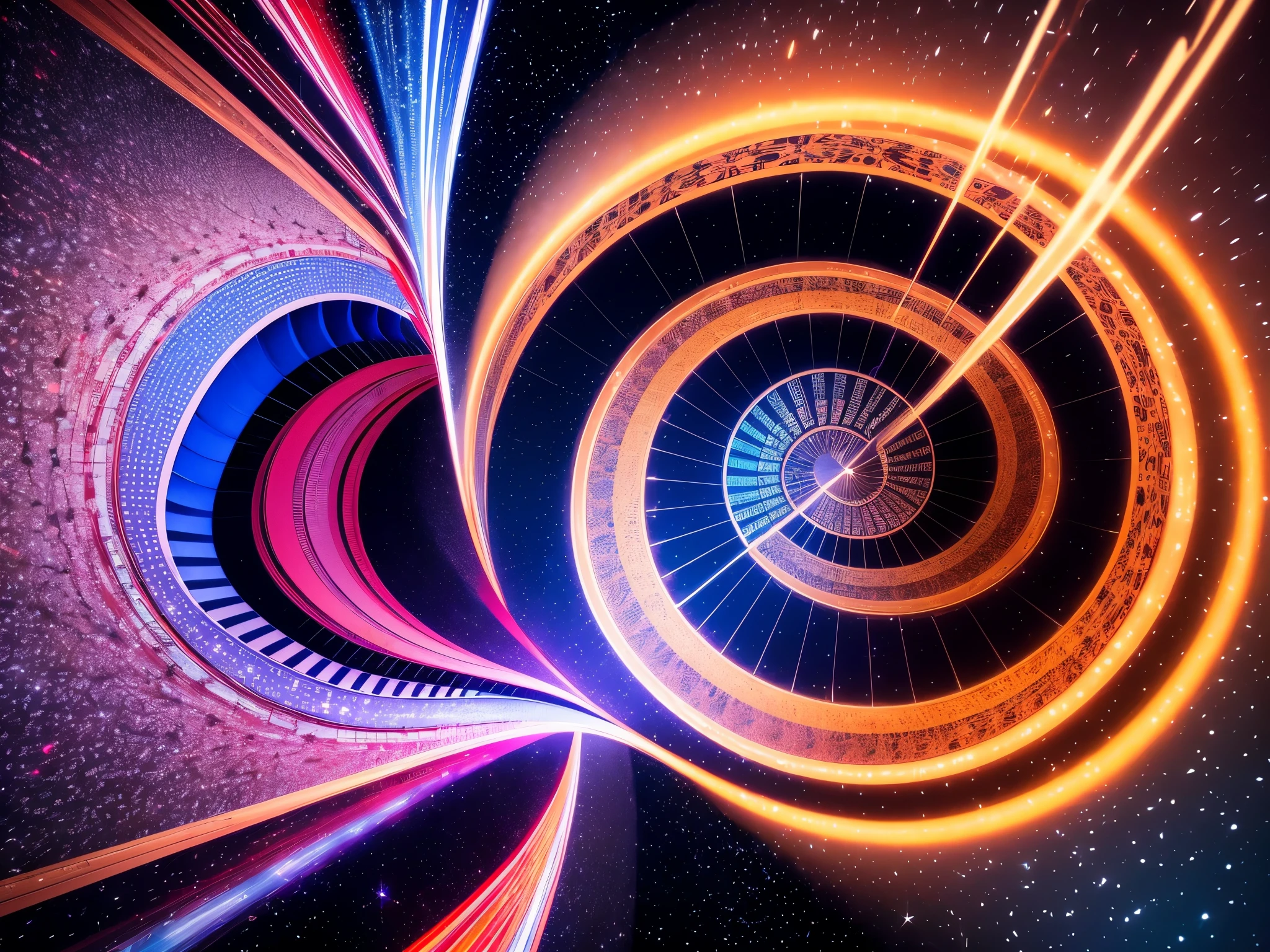 Visualize rockets streaking across the sky, leaving behind trails that morph into fractal vortexes, turning the night into a kaleidoscope of patriotic patterns.