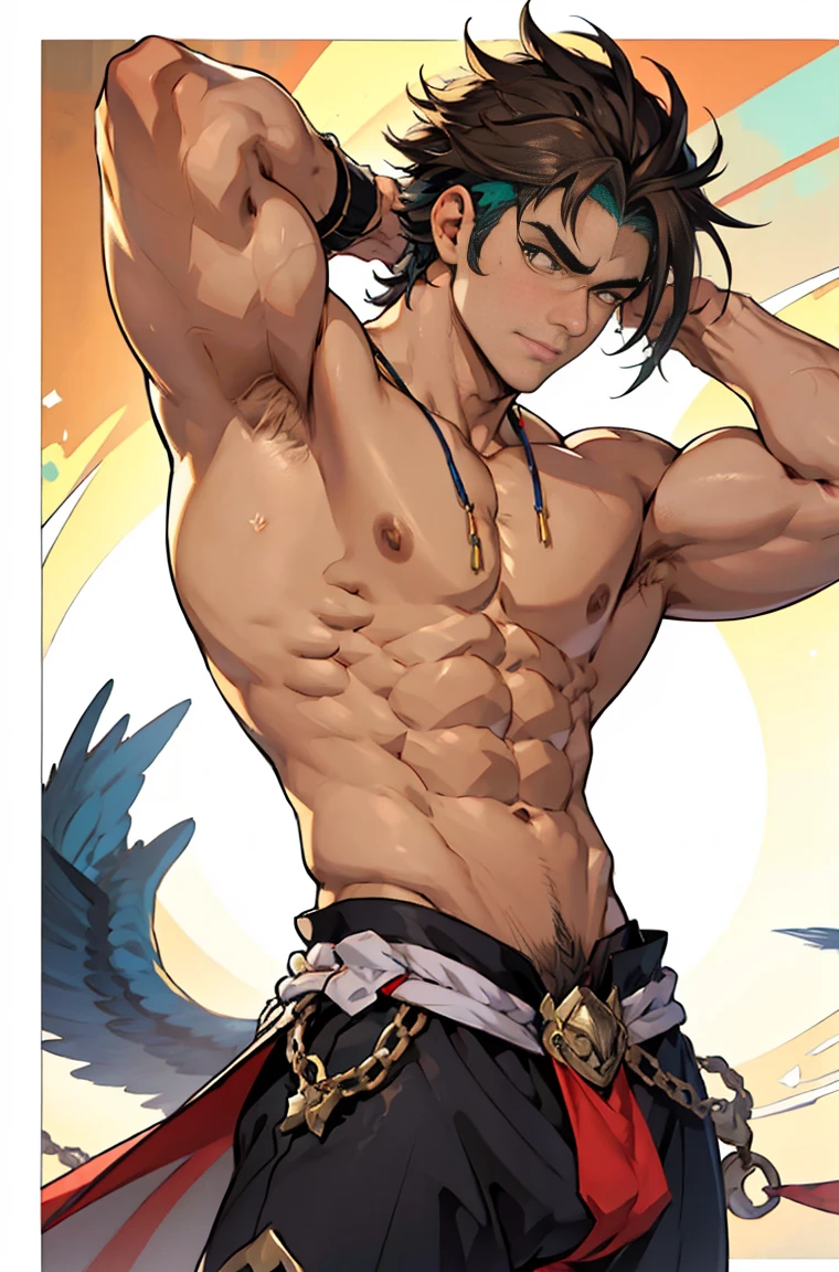 show off thick arms to the audience,closeup of arms,Shoulders exposed,Stout arms,Shoulders very broad,bulging underwear due to erection genitals,Highest image quality,Pessoas do sexo masculino,Child,1 ,jovem e bonito,Shoun,cabelos brancos,Cabelo liso curto,Pele escura,Anime peito grande,anime wallpaper,sozinho,Foco Masculino,cuecas,Dilation of the pectoral muscles,capa vermelhirilha saliente,Fundo Urbano,Espalhe as pernas,sexy,(master part, best quality),meias brancas longaotas Red Martin,((Exaggerated bulge of muscles)),
