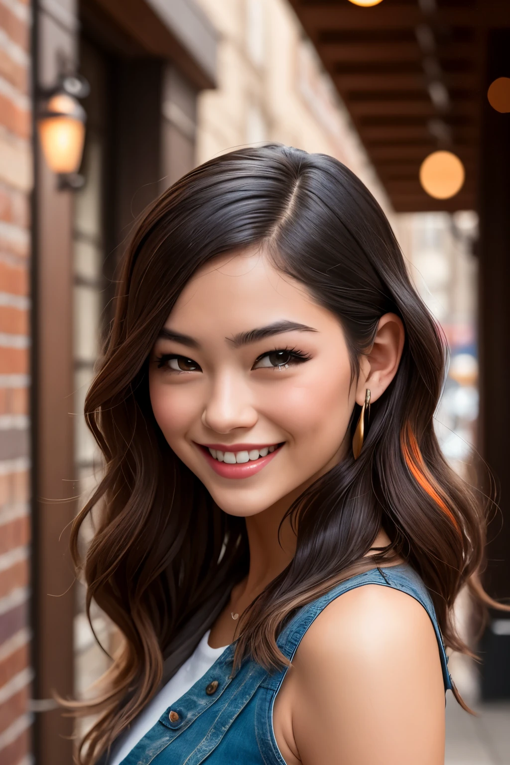 ((best quality)), ((masterpiece)), (detailed), perfect face, Envision a digital artwork of a mischievous female entity, her playful demeanor and mischievous grin hinting at her ability to bring both joy and chaos. Use a dynamic composition and vibrant colors to capture her playful personality