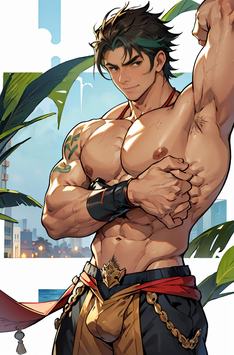 show off thick arms to the audience,closeup of arms,Shoulders exposed,Stout arms,Shoulders very broad,bulging underwear due to erection genitals,Highest image quality,Pessoas do sexo masculino,Child,1 ,jovem e bonito,Shoun,cabelos brancos,Cabelo liso curto,Pele escura,Anime peito grande,anime wallpaper,sozinho,Foco Masculino,cuecas,Dilation of the pectoral muscles,capa vermelhirilha saliente,Fundo Urbano,Espalhe as pernas,sexy,(master part, best quality),meias brancas longaotas Red Martin,((Exaggerated bulge of muscles)),