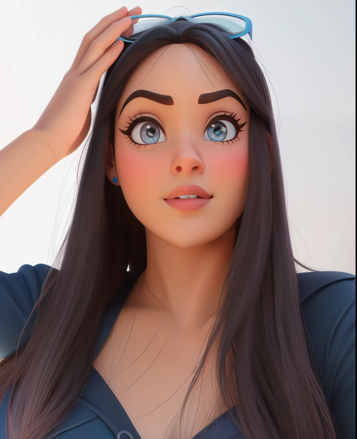 Uma mulher estilo disney pixar, alta qualidade, melhor qualidade
