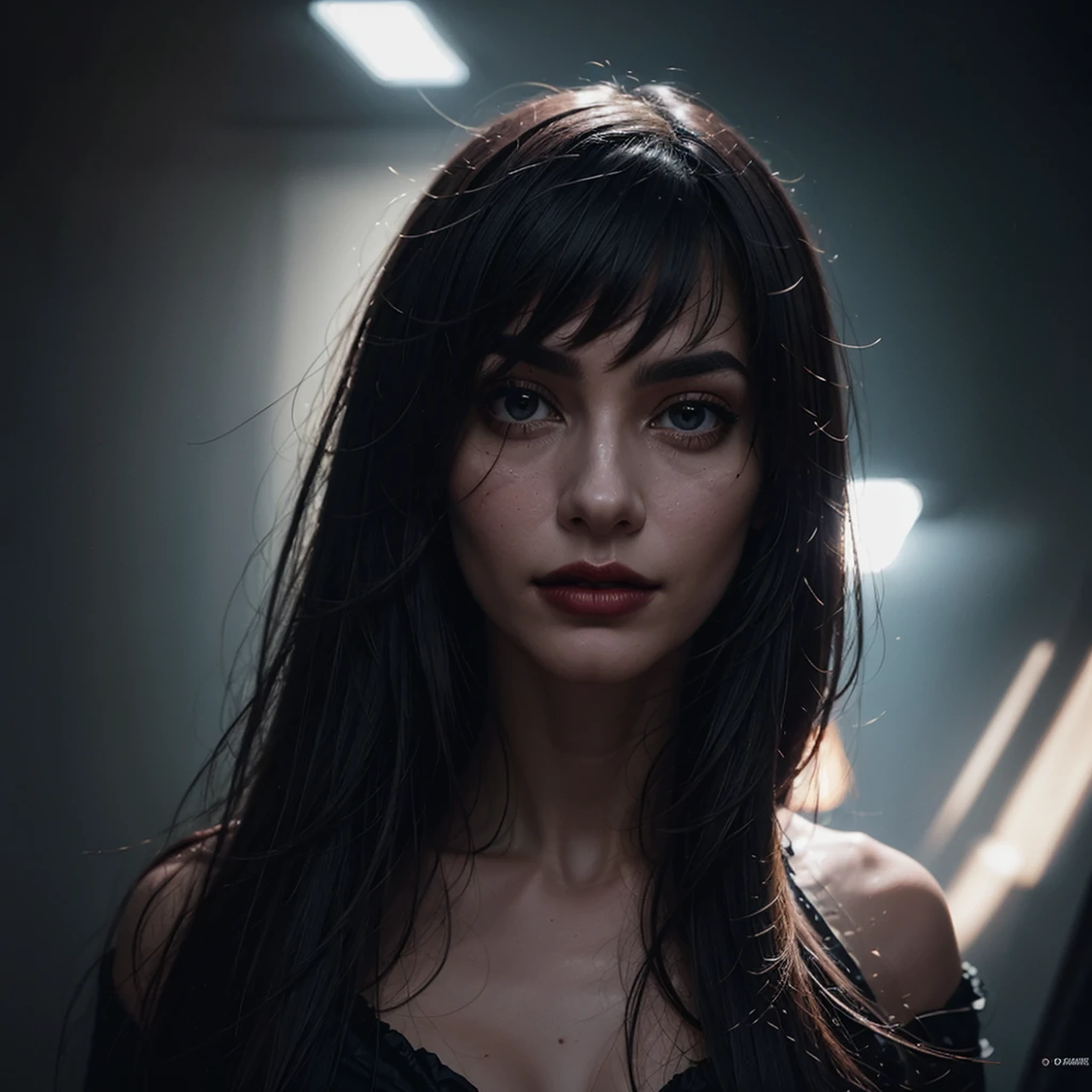 Surrealistic portrait: Create a portrait of a character by mixing realistic and surreal elements. For example, you can combine the human face with elements of animals, plants or inanimate objects.front focus), (in the dark:1.6), portrait, fantasy art, realistic photo, dynamic lighting, artstation, poster, volumetric lighting, very detailed faces, 4 k, award-winning