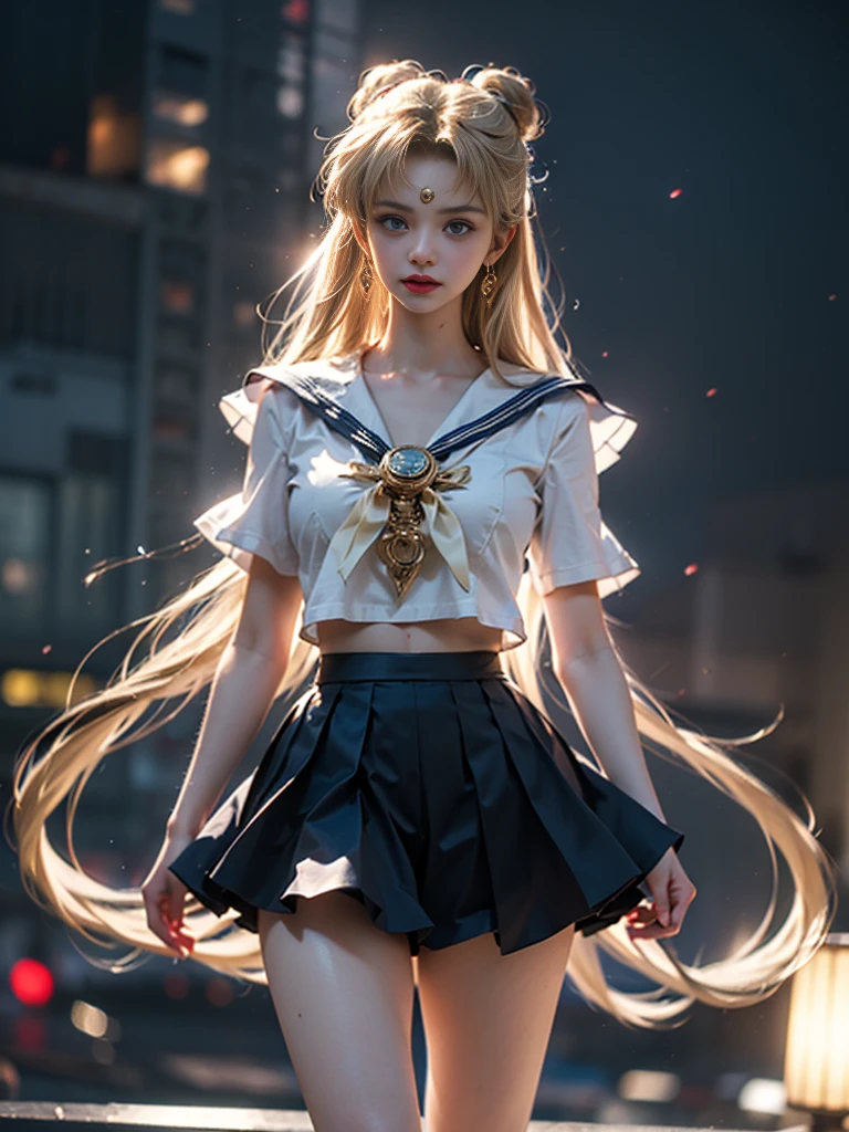 tmasterpiece,Highest image quality,super detailing,Best quality ,Extremely Delicately Beautiful, Very meticulous,Best quality, offcial art, extremely detaild的 CG unified 8k wallpapers, Ana de Armas portrait photo, 金发eBlue eyes,(CG Unity 8K wallpaper in extreme detail,tmasterpiece,Highest image quality),(Delicate light and shadow,The picture is highly dramatic,Cinematic lens effect), (the sailor moon:1.1),Charming smile,double tails, eBlue eyes,golden hair, tight top,whitegloveini-skirts,dynamicposes),The background is the universe(Exceptional detail,The lighting effect is outstanding,Vista wide angle),(Excellent rendering,Enough to stand out from the crowd),Sexy big breasts,Dreamcatcher earrings,The sexiest look,beautiful thilack silk clothing,The most beautiful woman in the world,