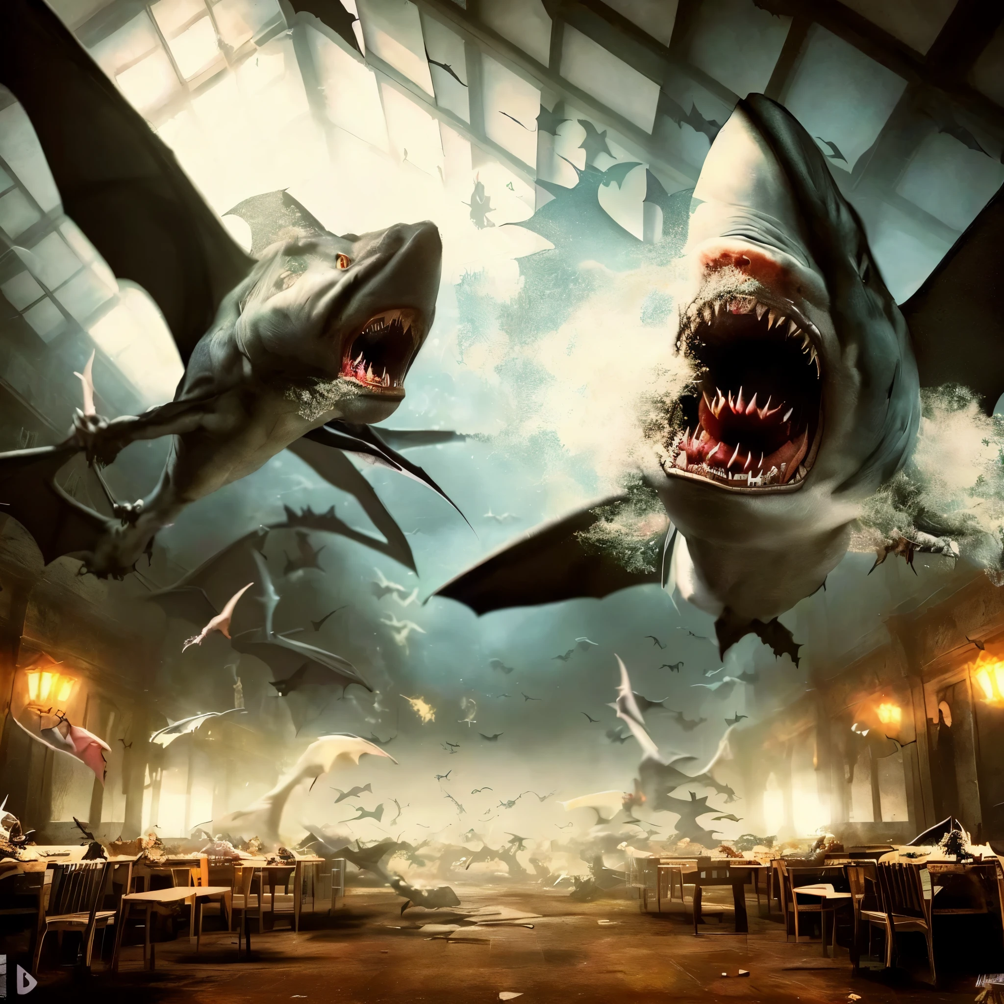 there are three bats flying in the sky above a building, bats in sky, bats flying away from castle, dragons flying in the sky, swarm of bats, flying bats, wraiths riding in the sky, bats, vampire bats, dragons flying around, with pterosaurs flying, dragon invasion of moscow, pterosaurs flying, batwings, bat