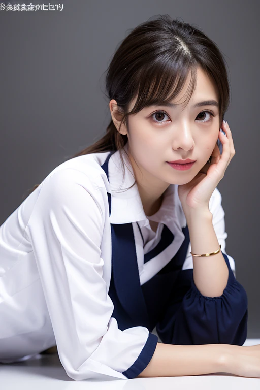 Best Quality, masutepiece, Ultra High Resolution, (Realisticity: 1.4), Original photo, 1girl in, Mature, White JK Uniform, Film Lighting