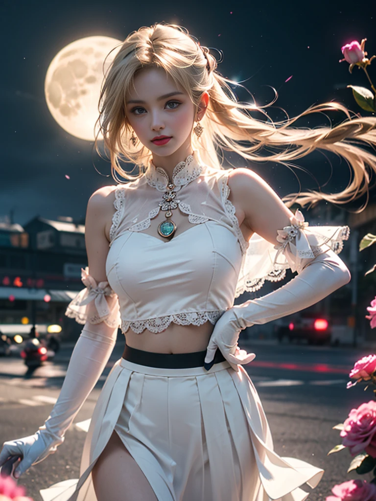 tmasterpiece,Highest image quality,super detailing,Best quality at best ,Extremely Delicately Beautiful, Very meticulous,Best quality at best, offcial art, extremely detaild的 CG unified 8k wallpapers, Ana de Armas portrait photo, AdelaBlue Eyetremely Detailed CG Uniform 8k Wallpaper,tmasterpiece,Highest image quality),(Delicate light and shadow,This photo has dramatic shots effectariner Moon:1.1),Enchanted smile,double tails, eBlue eyes,combed blonde hair, Skinny lace top,White gloves-skirt,dynamicposes),The background is the universe(superior detail,The lighting effect is outstanding,Vista wide angle),(Excellent rendering,Enough to stand out from the crowd),Sexy big breasts,Dreamer.Big breasts, big breasts,The sexiest look,Beautiful floral print silk garments,The most beautiful woman in the world,(Obscenity exposed,Camel toes,),(各种颜色的Dreamer.Big breasts, big breasts耳环,white colors,in pink,purpleish color,red colour,blue colors,orange colors,green color,cyan colors,),cropped shoulderini-skirteautiful legs,