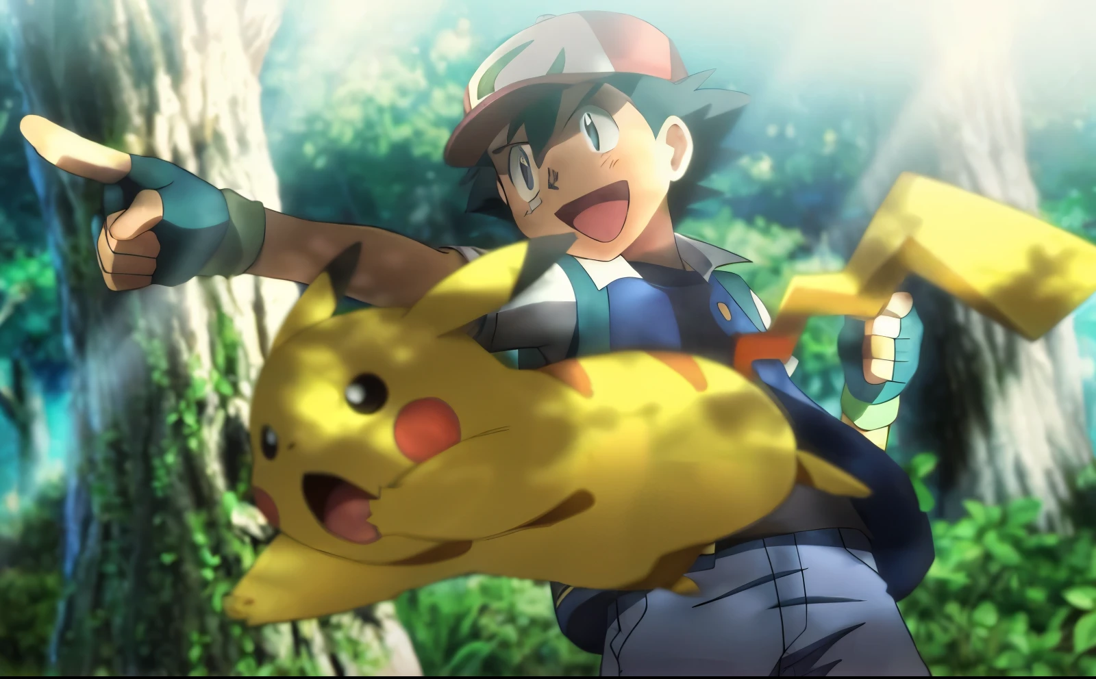Let's go is holding a yellow Let's go toy in a forest, Pikachu in a forest, a Pikachu in a forest, Gray tomato sauce, illustration Let's go, Let's go in the wild, new Let's go, Let's go trainer, Pokémon, Let's go, concept art of Pikachu, Pikachu, Ashes fell, Let's go anime style, Let's go trading card game, Today’s recommended anime is still, anime image