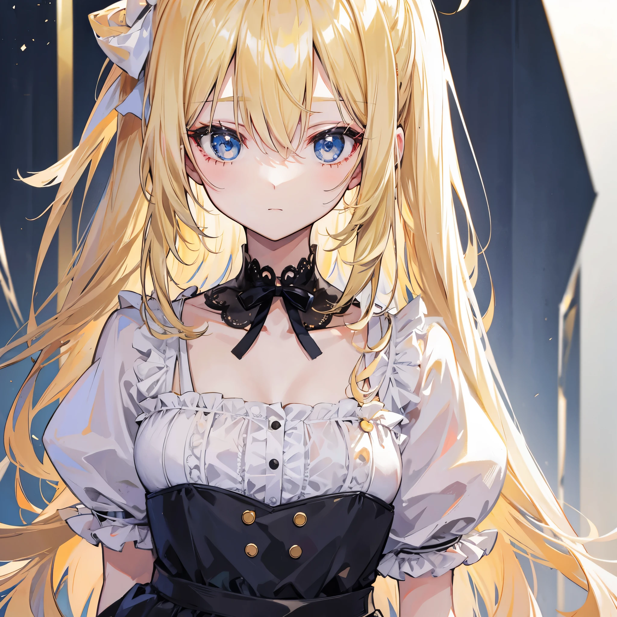 Thin blonde hair、girl with