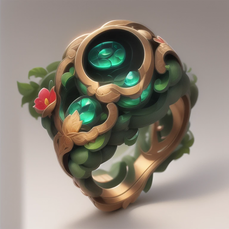 {Intricate magic ringmade of vines} , cartoon, flower, game icon (masterpiece)