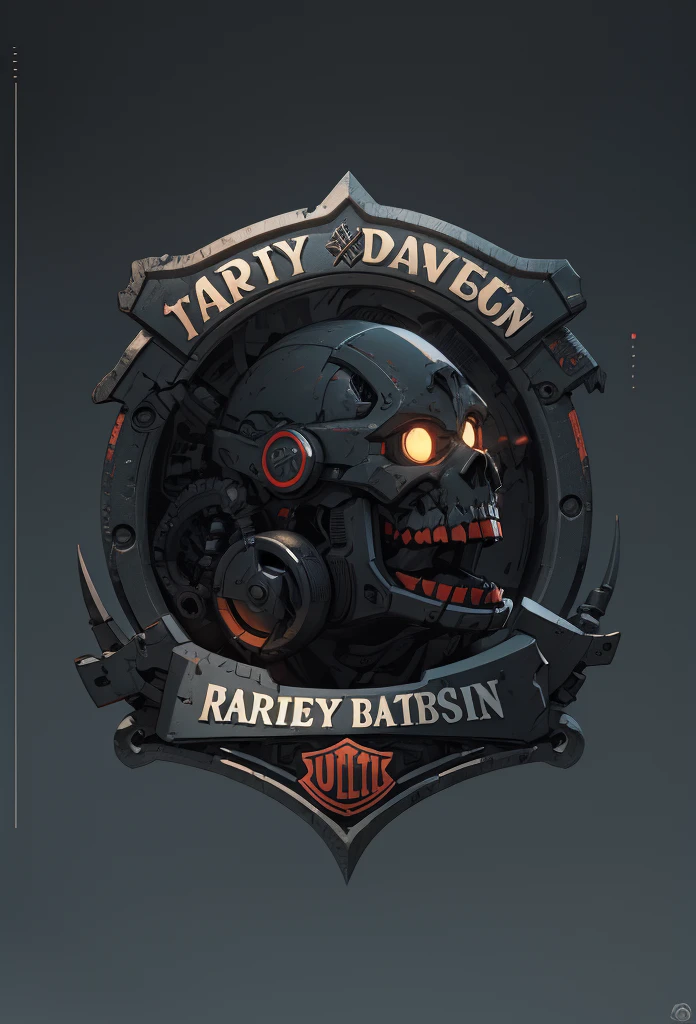 Harley Davidson logo design,t shirt design,beefy style,design only,white background,no model,professional,high contrast,high-res,ultra-detailed,vivid colors,metallic accents,sharp focus,edgy,dynamic composition,gritty texture,rough brush strokes,mechanical elements,chrome effect,classic typography,retro style,distressed look,aggressive lines and curves,3D rendering,striking visual impact,dark shadows,strong branding presence,monochromatic palette,industrial aesthetic