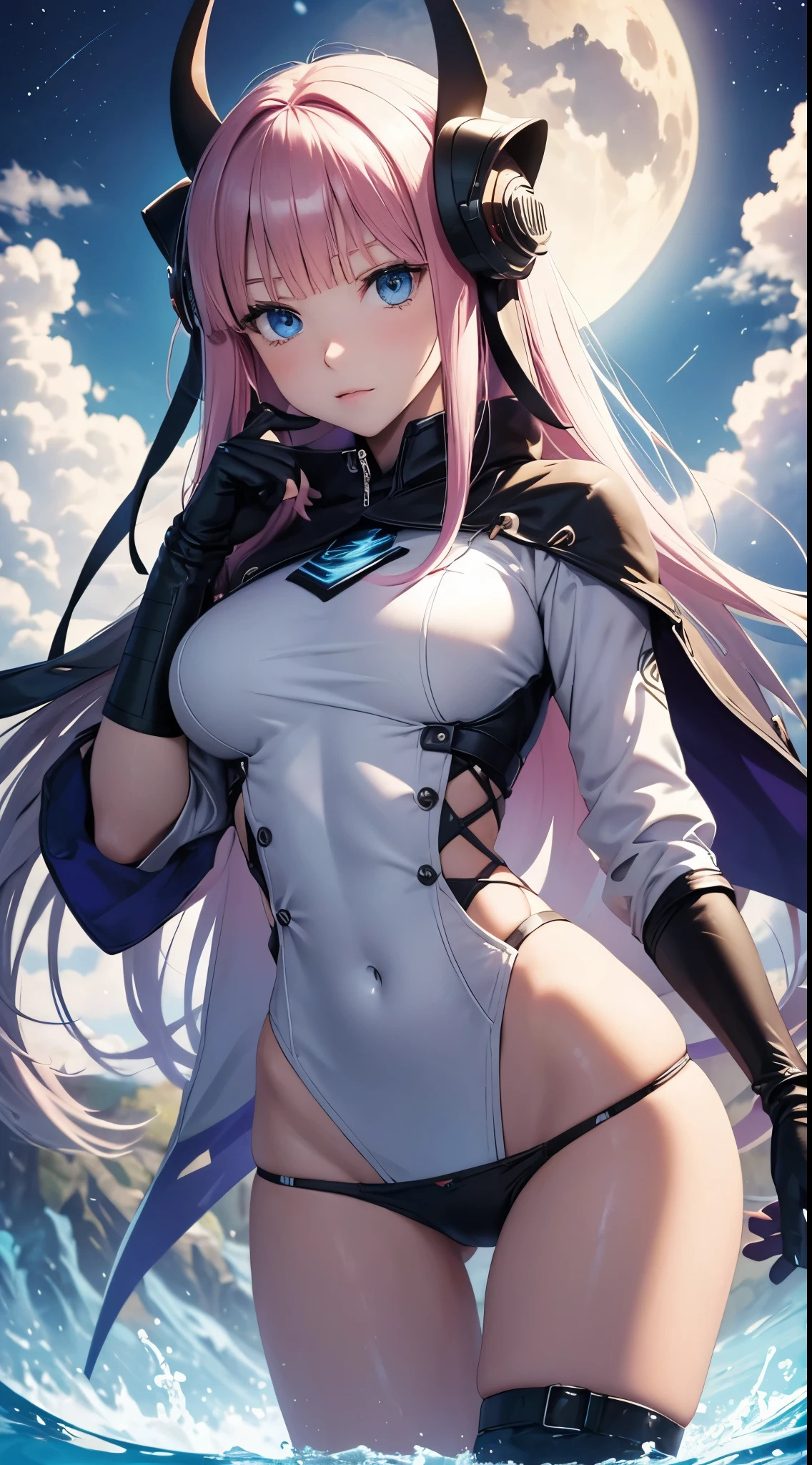 Nino Nakano ,sexy ,armadura de hielo,en la luna