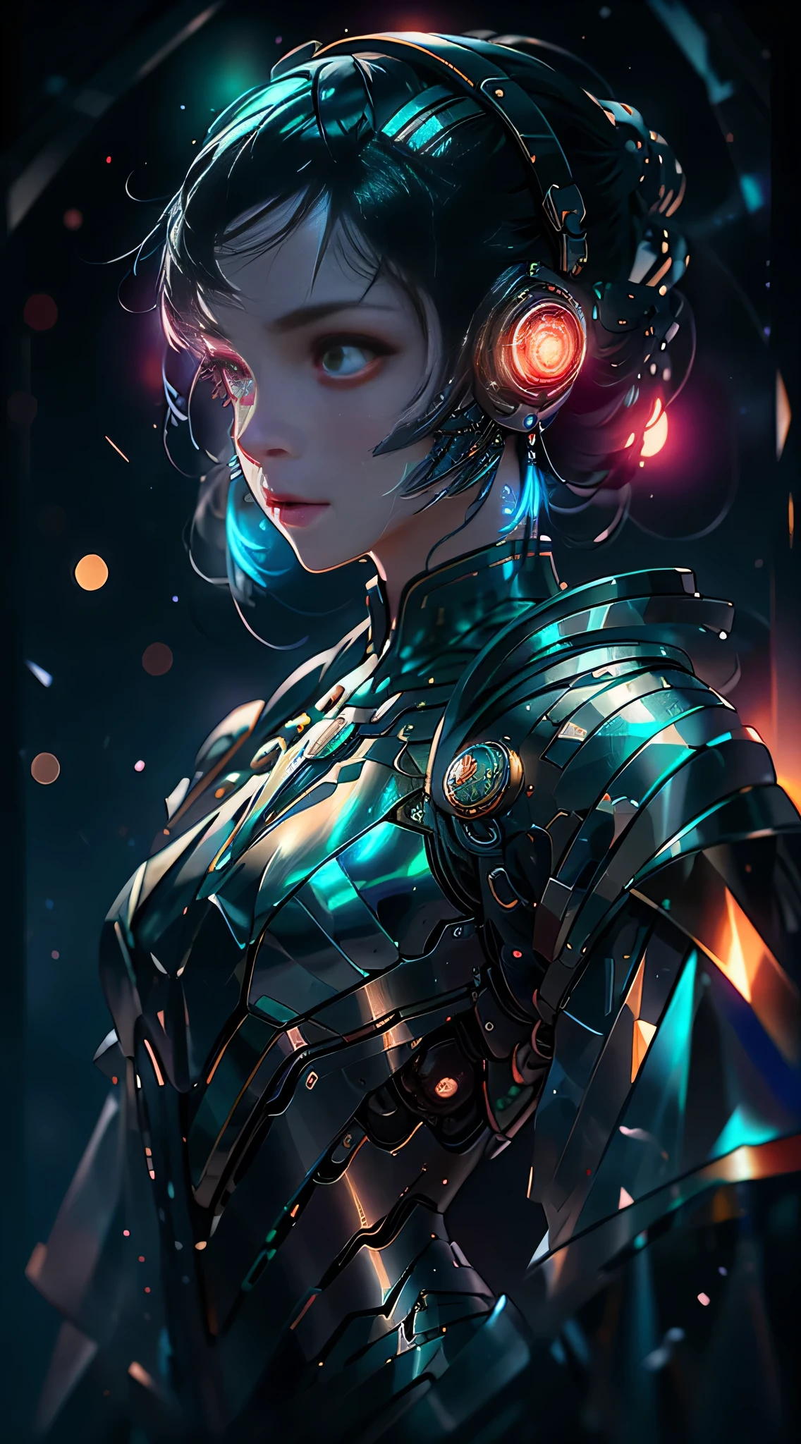 female character, fighting, detailed eyes, perfectly detailed face, mature face, athletic body, Lasers, full body villain pose:1.32, denoising of strength:1.45, iridescent lighting, hood, cyberpunk, red neon, dark, eyes coming out fire, best quality, masterpiece, trending on Art station, BREAK, Detailed, Realistic, 32k ultra hd detailed digital art, octane render, bioluminescent, cinematic lighting BREAK 8K resolution concept art, realism, by Mappa studios, masterpiece, best quality, official art, illustration, ligne claire, (cool_color),perfect composition, fantasy, focused,