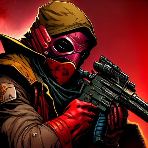 Grifter, dc, comics, dc comics, red mask, comic book, guns