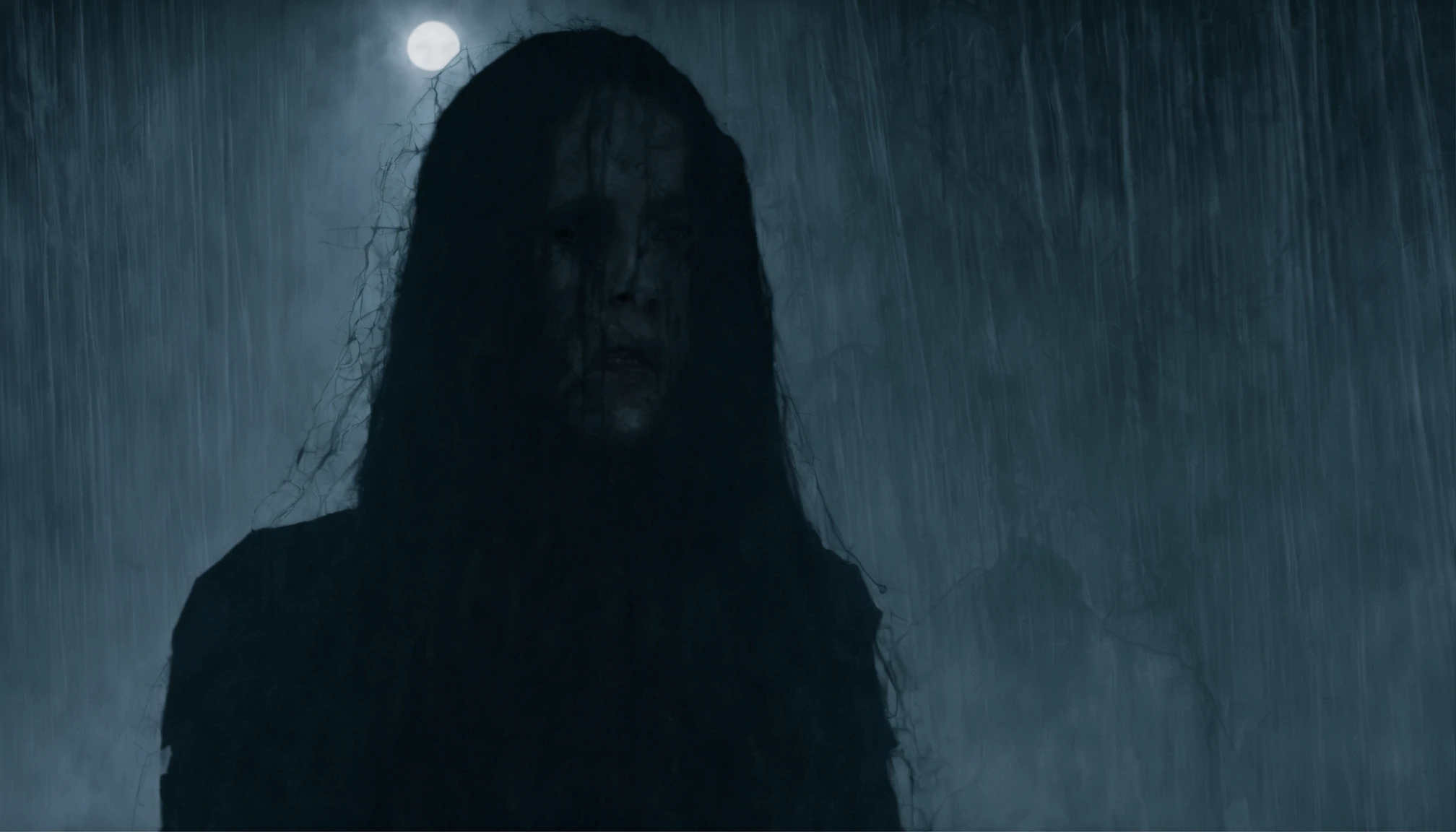 dark and rainy night, Long hair, Long hair 사이로 보이는 눈, upper half body, Sorrisos, girls,