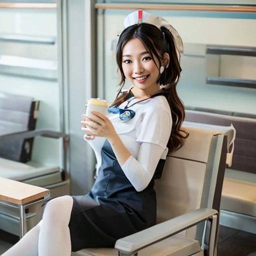 White Nurse Costume、White boots、White tights