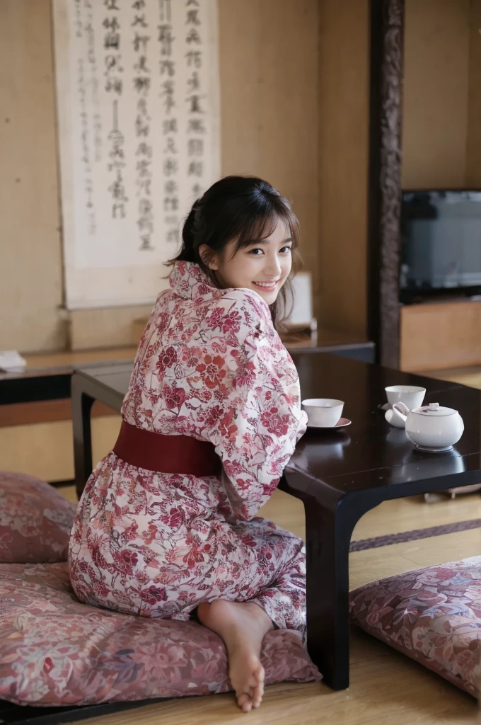 japan woman at her home