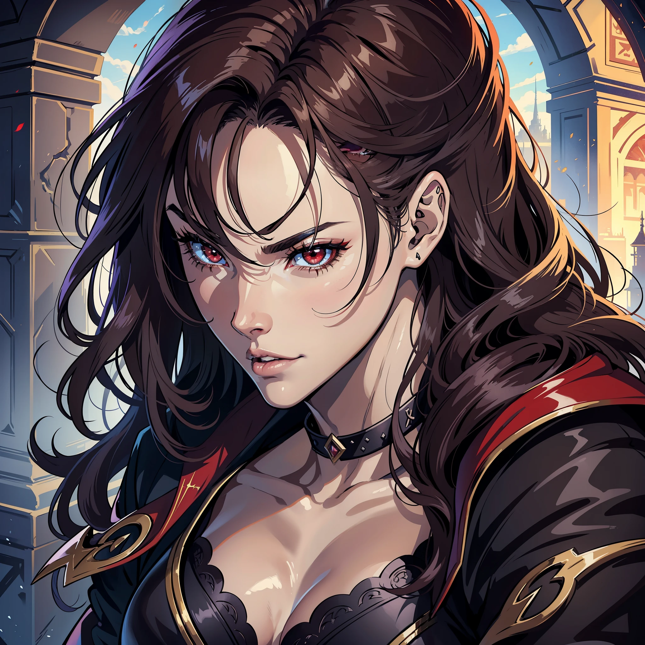 Castlevania Lord of Shadows hyper realistic super detailed face portrait zoom sexy sexy sexy sexy sexy eyes sexy crystal red eyes mast face beautiful mature face 40 years muscular zoom on face