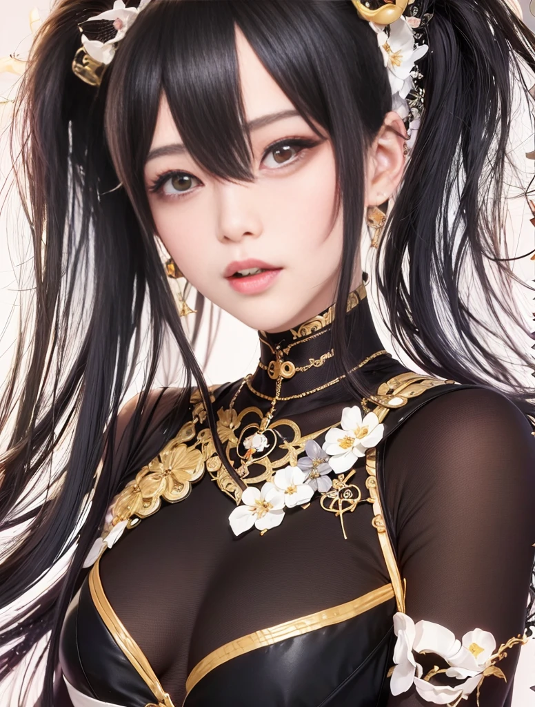 un primer plano de una mujer con cabello largo y rubio que llevaba un sujetador negro, Lalisa Manobal, con cabello largo y ojos penetrantes, artwork in the style of Guweiz, Guweiz, Modelo IG | Artgerm, Lalisa Manoban de Blackpink, seductora chica de anime, Chica coreana, Tendencias en CGVatstation, Chica de anime en la vida real