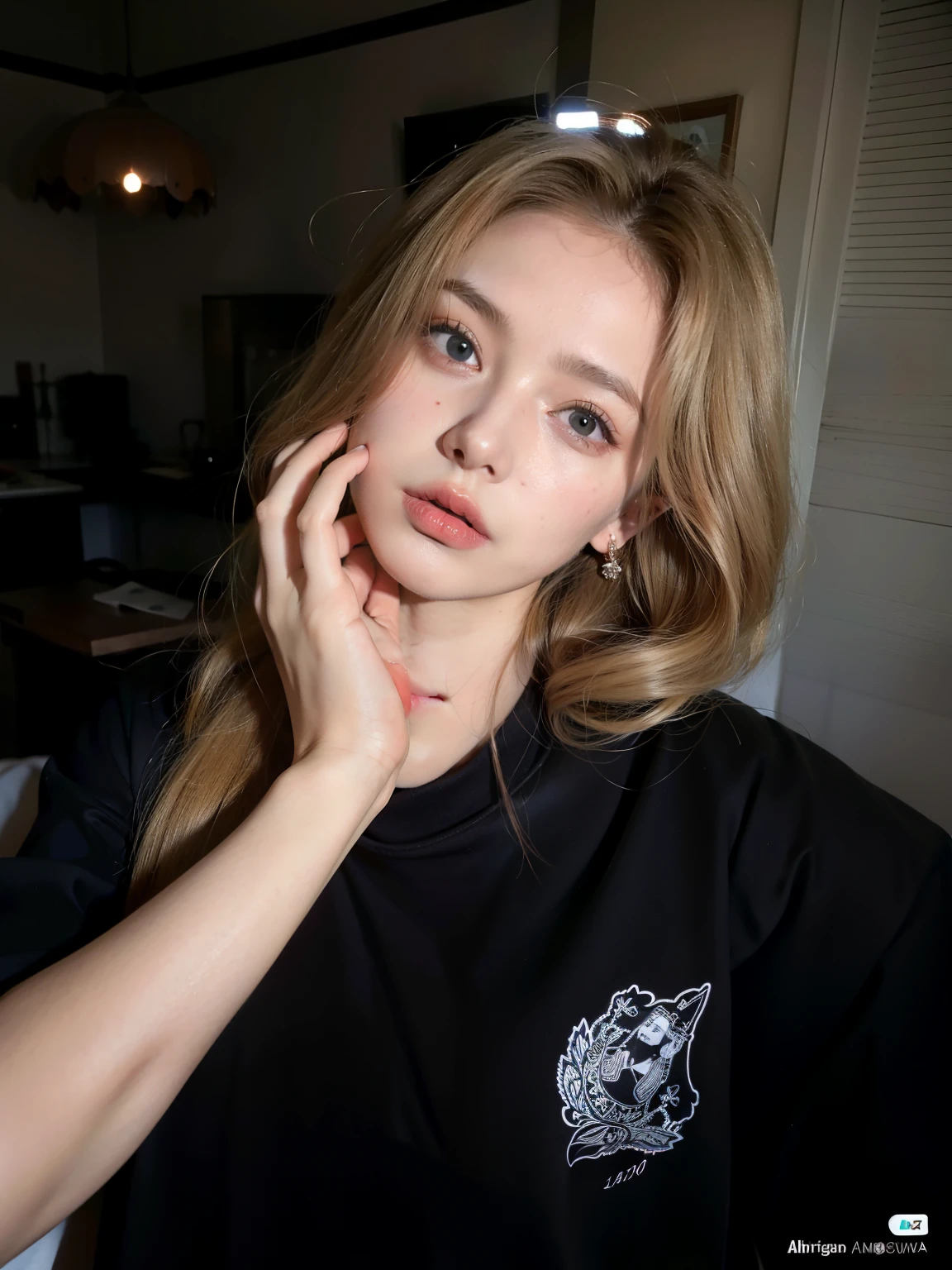 Mulher loira com olhos azuis e uma camisa preta posando para uma foto, Yelena Belova, Anna Nikonova aka Newmilky, 2 Modelo feminina de 4 anos, Angelina Stroganova, modelo feminino bonito, Taran Dasha, lindo modelo jovem, rosto perfeito ), rosto perfeito model, with pale skin, julia gorokhova,  modelo bonita, modelo muito bonito