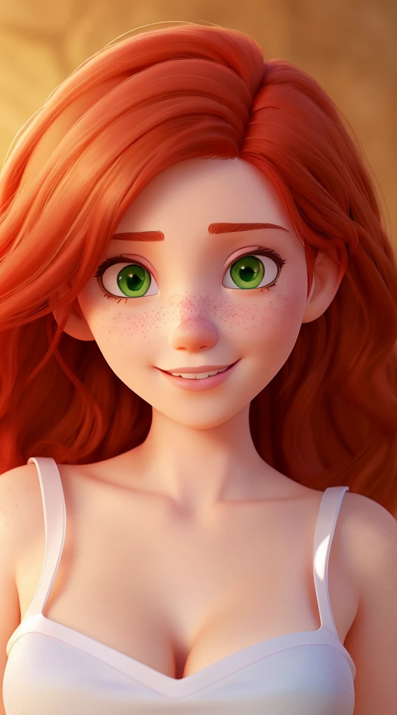 3d render, merida from brave, nsfw, nude, (masterpiece), best quality, highres, 4k, 8k, cinematic lighting, amazing quality, amazing shading, soft lighting, snowy forest, Lying down pose, ultra detailed skin, ultra detailed face, perfect eyes, small skin imperfections