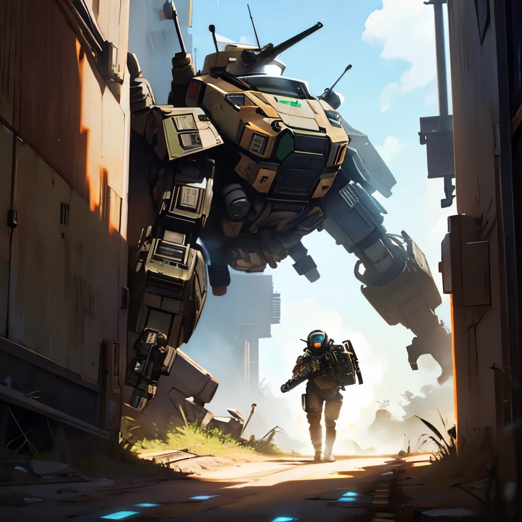 Titanfall 2 Bt.7274 shooting at a legion