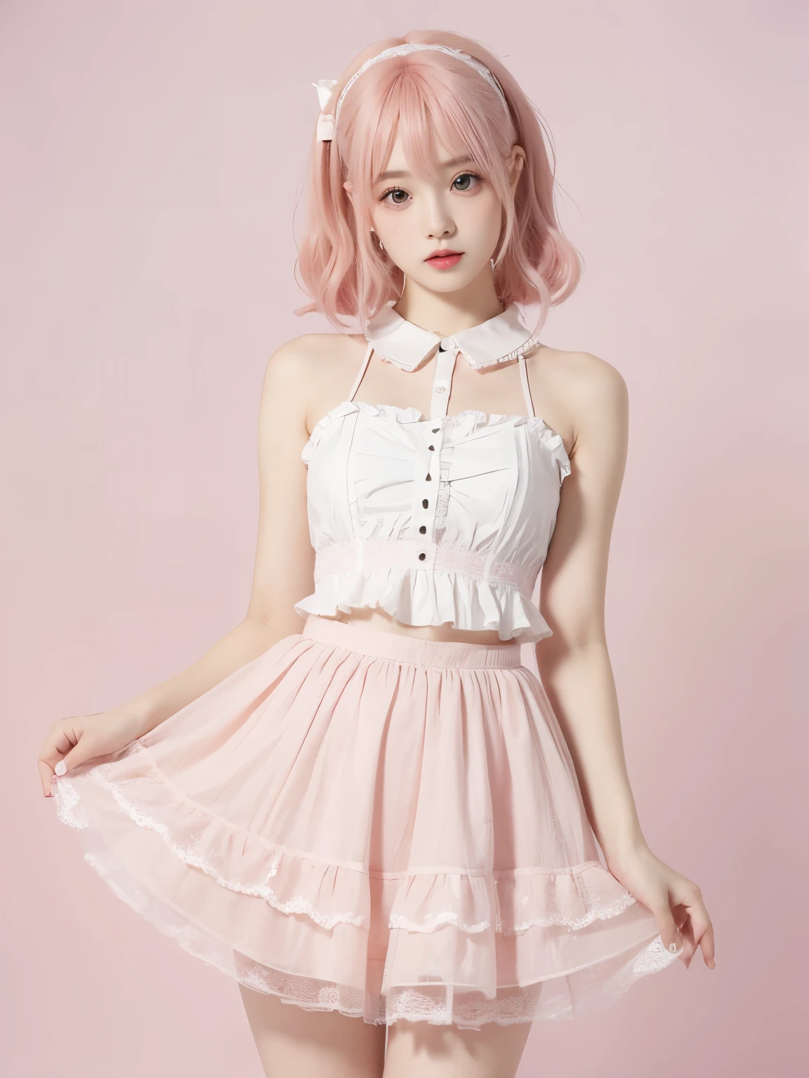{Panty shot} Girl, woman, fluttering skirt, whole body, baby face {Lolita} Furifuri [maid] nipple

