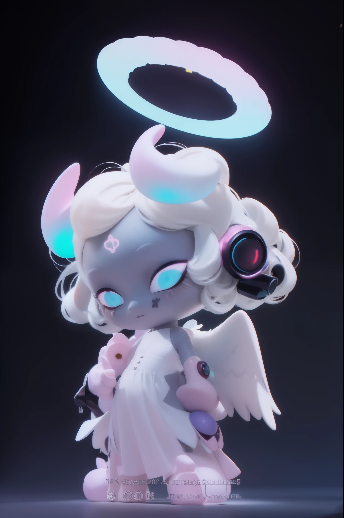 There is a character,with a halo on his head, Stylized 3D rendering, 3D rendering official art, stylized 3d, Beeple and Jeremiah Ketner, Cute 3d rendering, lovely digital painting, stylized anime, art stations, Cute and detailed digital art, stylized 3d render, wop art, stylized as a 3d render