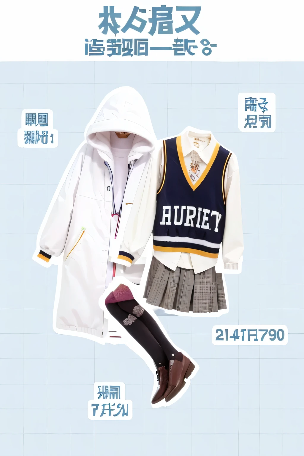 a close up of a person wearing a white jacket and a skirt, seifuku, magical school student uniform, white puffy outfit, material is!!! plum!!!, y 2 k style, y2k style, school uniform, 8k)), jk uniform, 🪔 🎨;🌞🌄, street clothes, y 2 k fashion