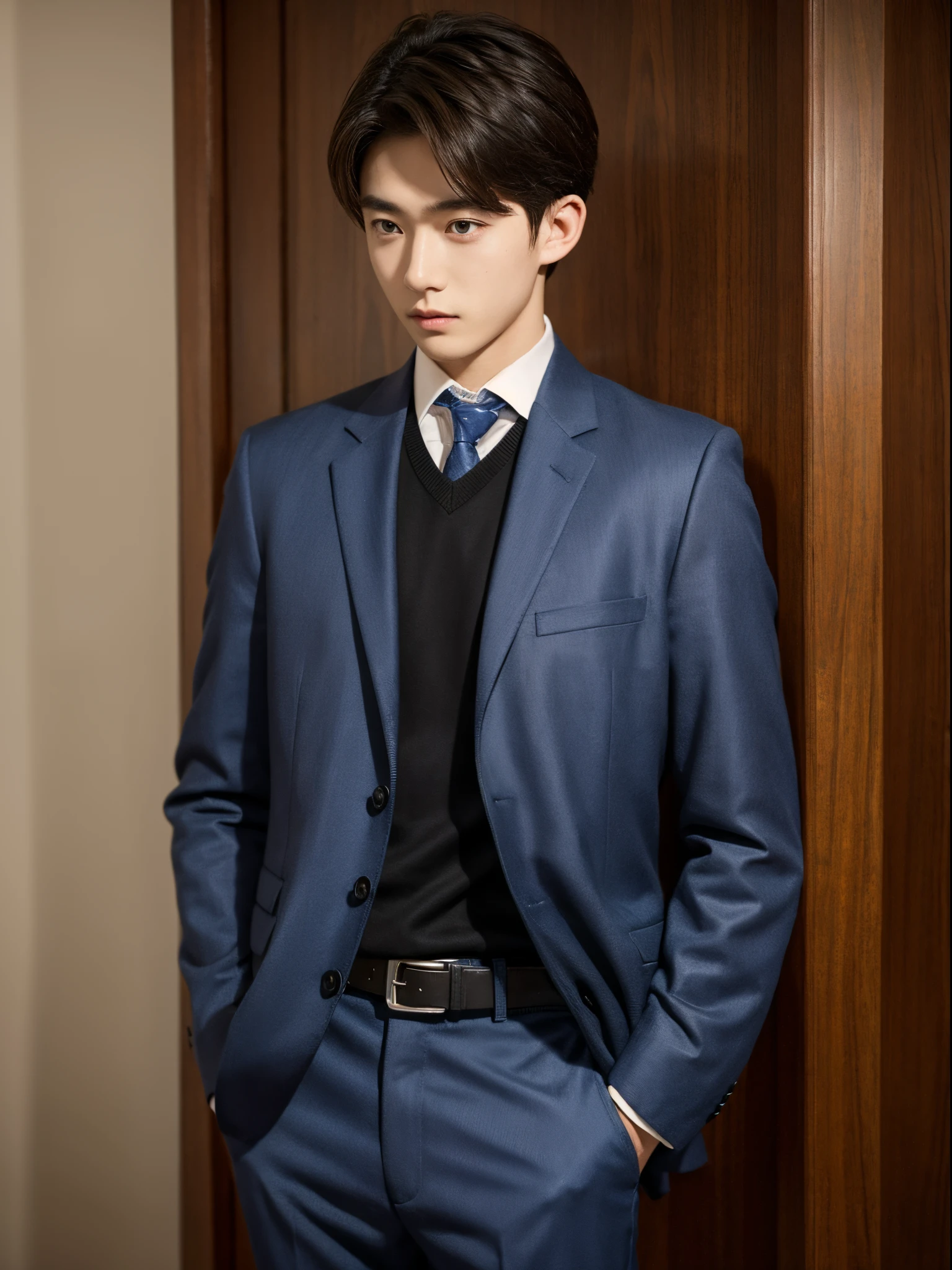 boy, y.o, handsome, suit, belt