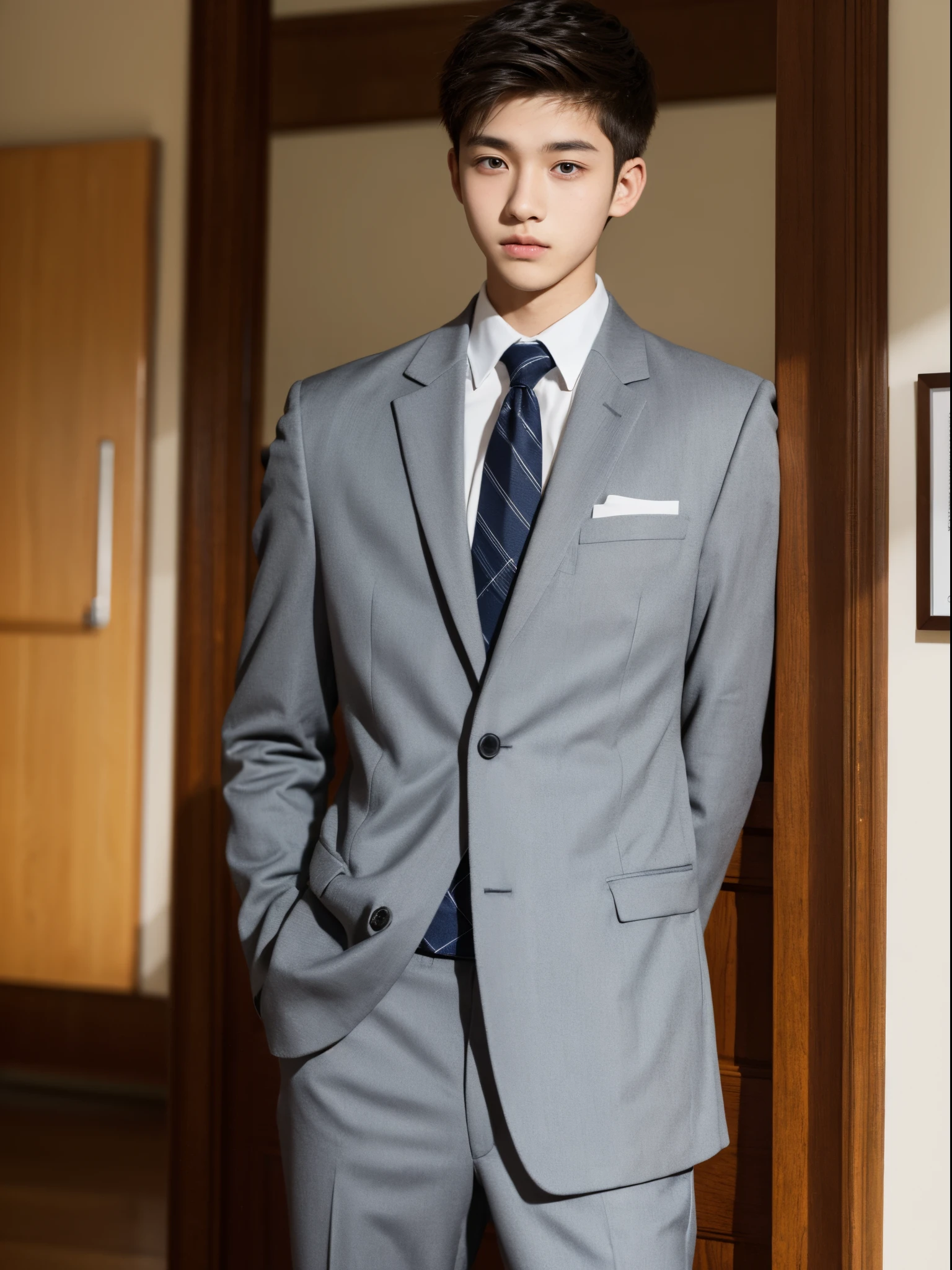 boy, ** y.o, handsome, suit, high school